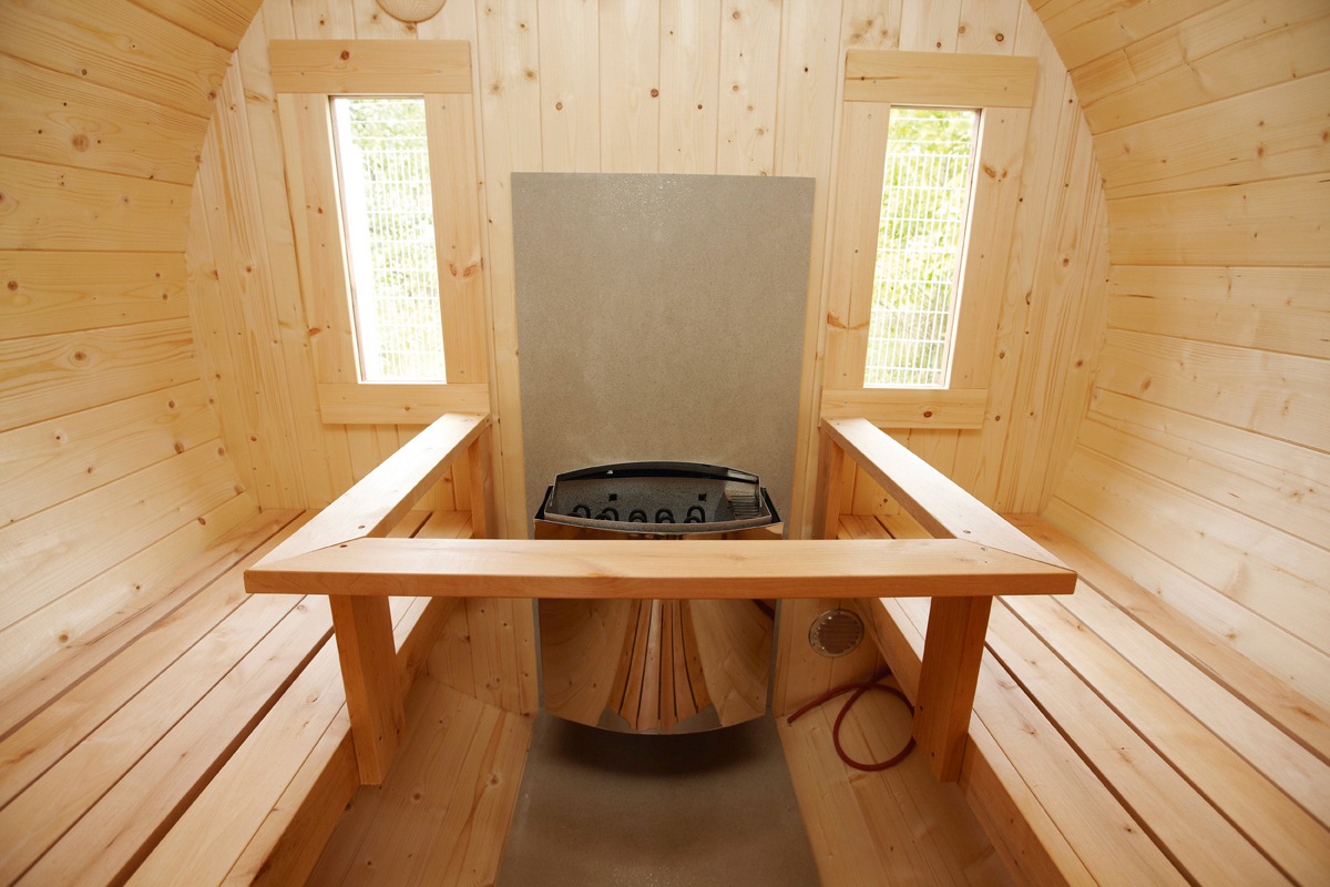 Wolff Fasssauna »220«, schwarze Schindeln, ohne Ofen auf Raten | BAUR