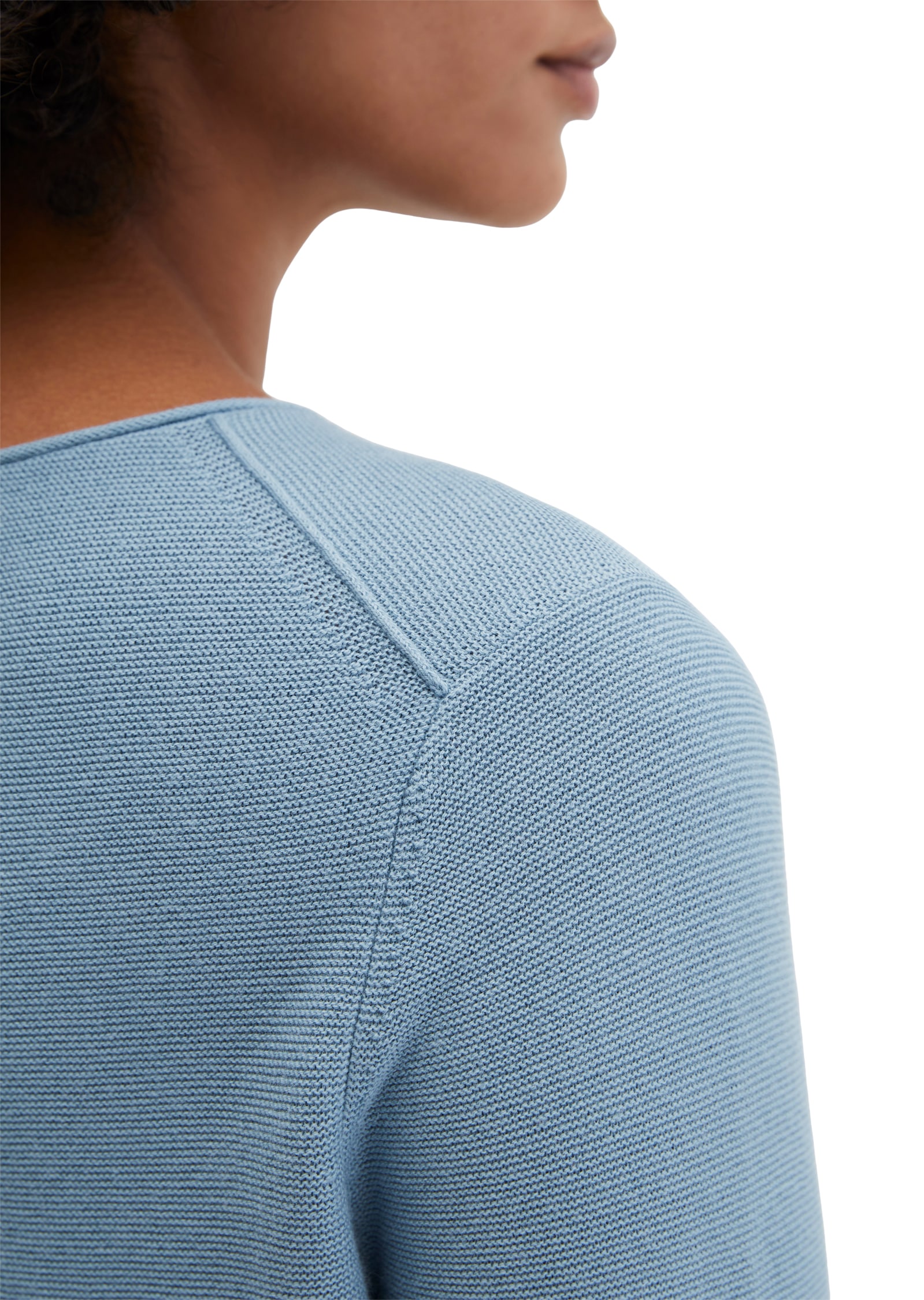 Marc O'Polo Strickpullover slim fit aus softem Organic Cotton, mit Rollkanten