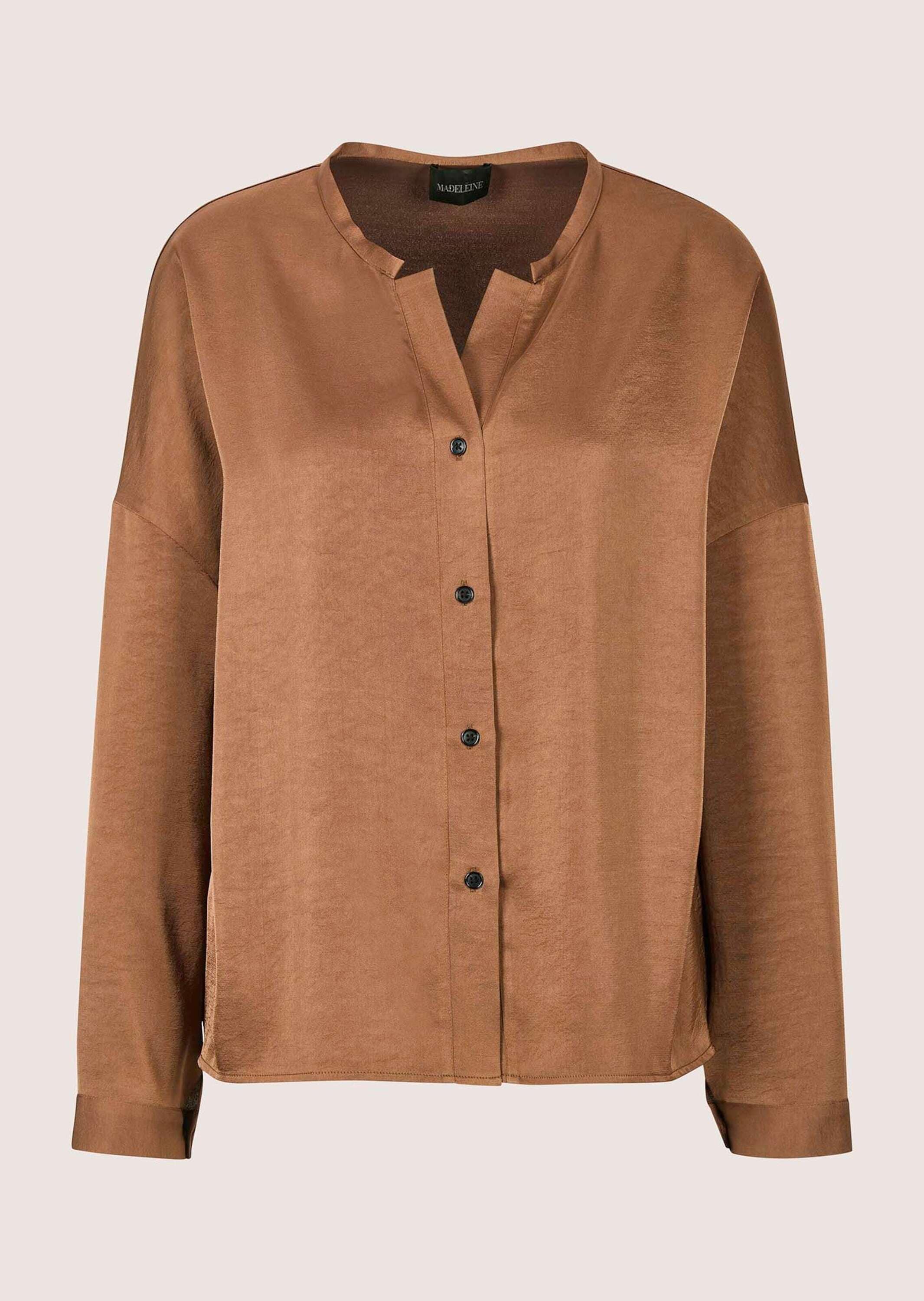 MADELEINE Langarmbluse "Satinbluse Oversized-Bluse mit Glanzeffekt" Satinop günstig online kaufen
