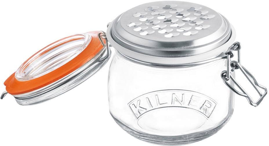 KILNER Käsereibe, (1 Glas mit Deckel u. Bügelverschluss, Aufsatz-Reibe mit  Gummiring), Inhalt 0,5 Liter | BAUR | Honiggläser