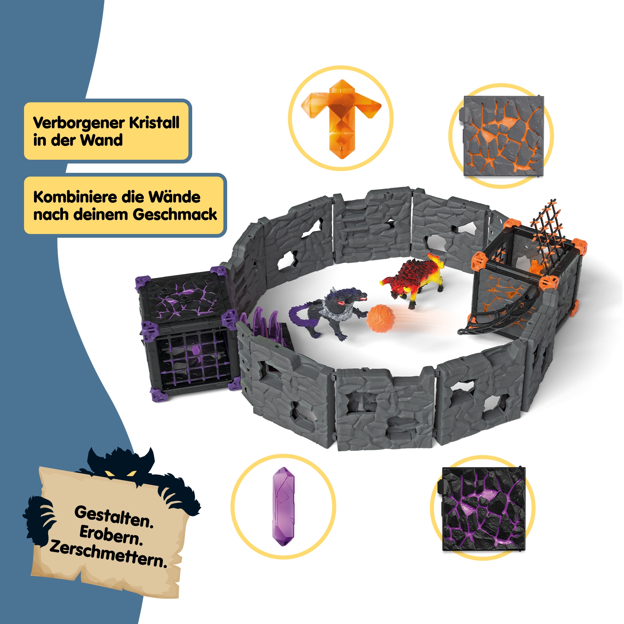 Schleich® Spielwelt »ELDRADOR® CREATURES, BattleCave Arena: Lava vs. Schatten (42673)«
