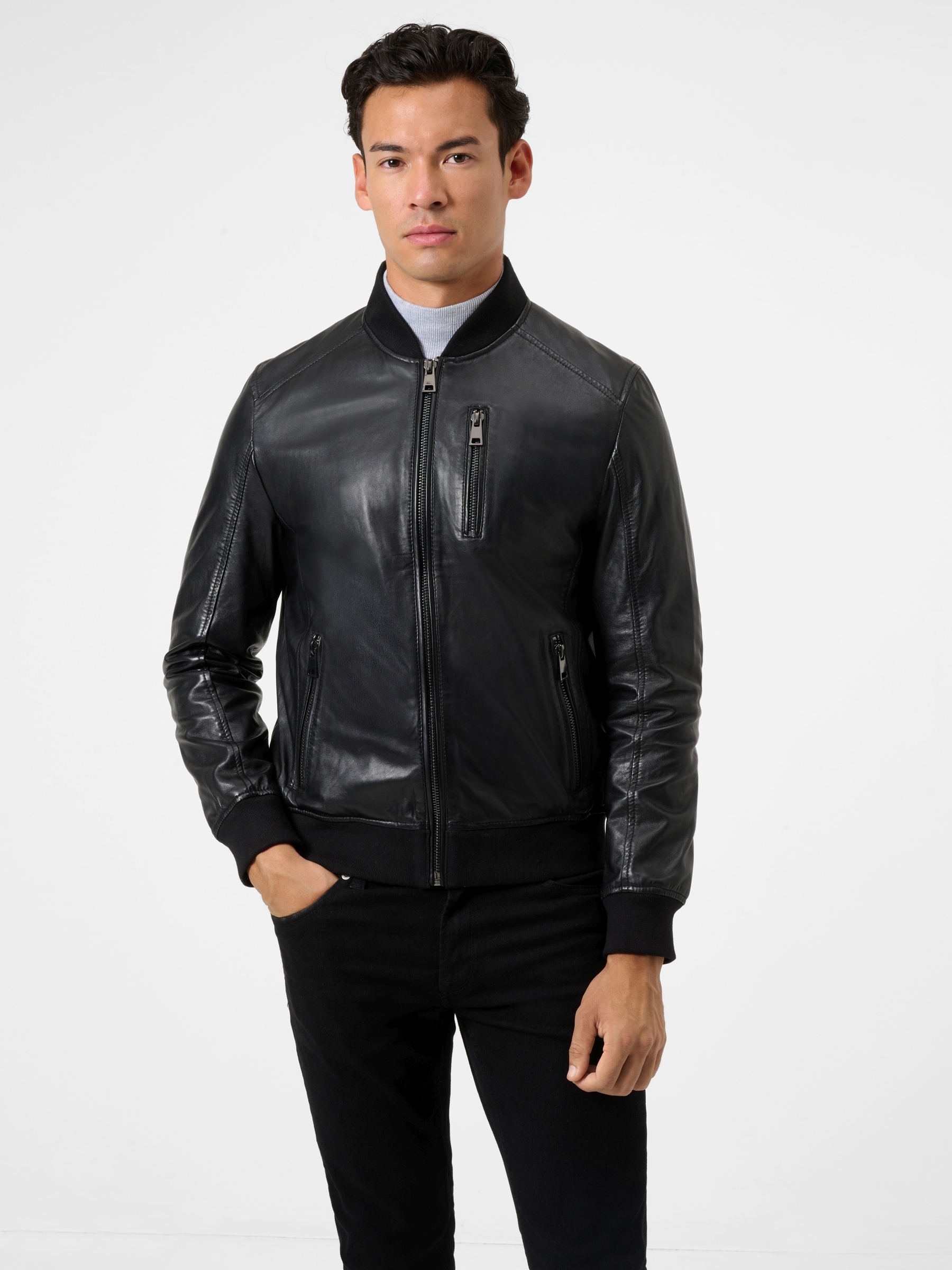 RICANO Blouson »Lederjacke Samuel« ohne Kapuze Handgefertigt aus echtem Leder