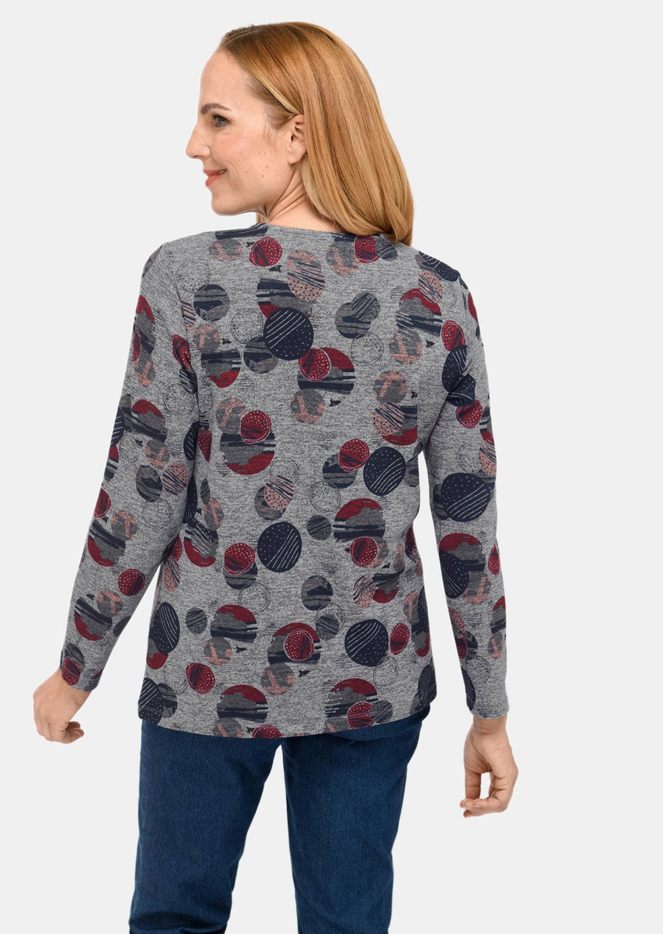 GOLDNER Print-Shirt »Druckstrickshirt Außergewöhnliches Druckstrickshirt«