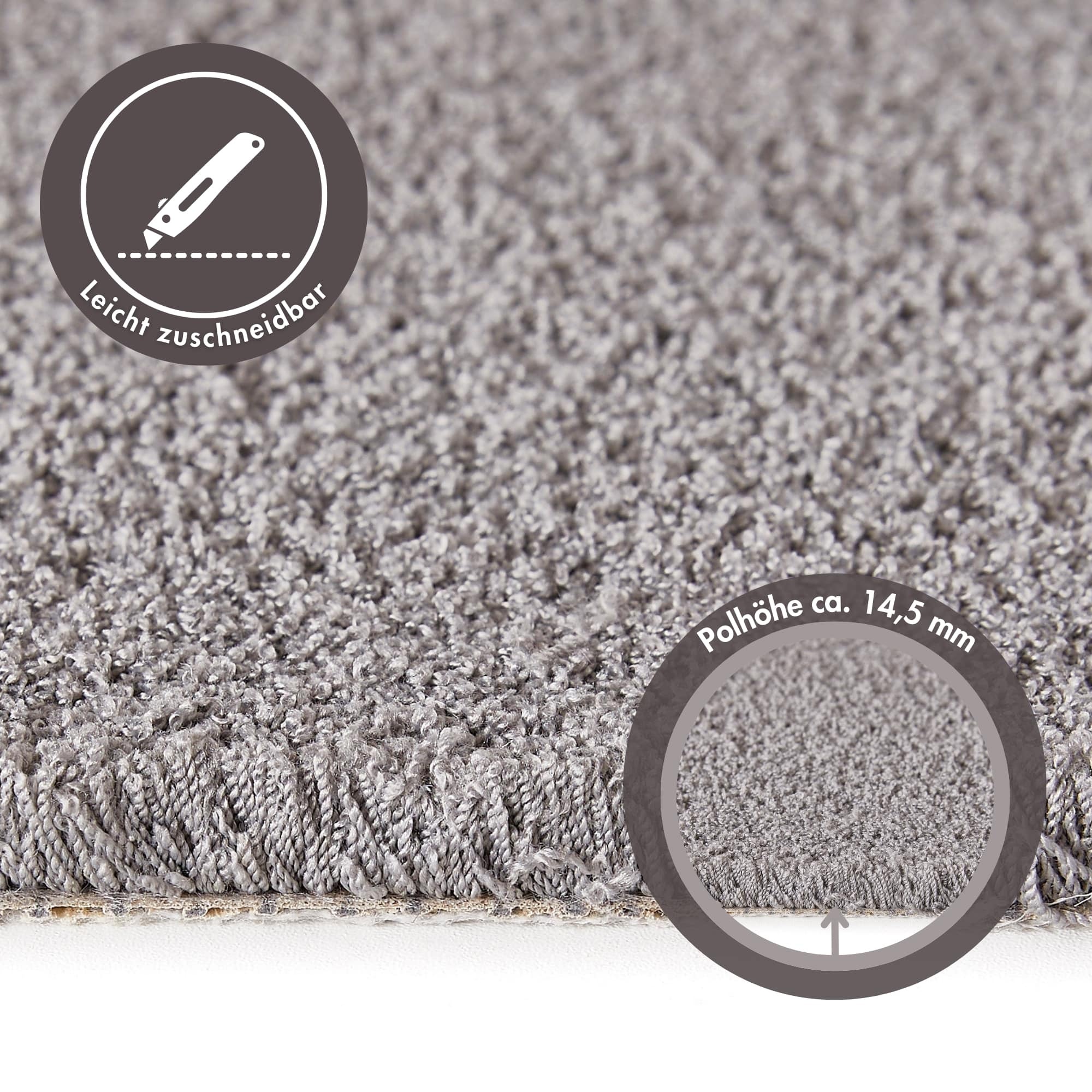 ANDIAMO Softness Velours Carpet Silver 400x200cm 3