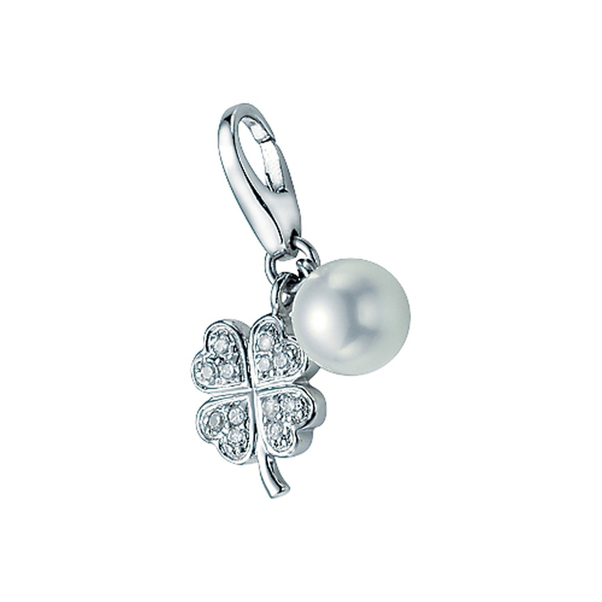 GIORGIO MARTELLO MILANO Charm-Einhänger »Kleeblatt und Perle«