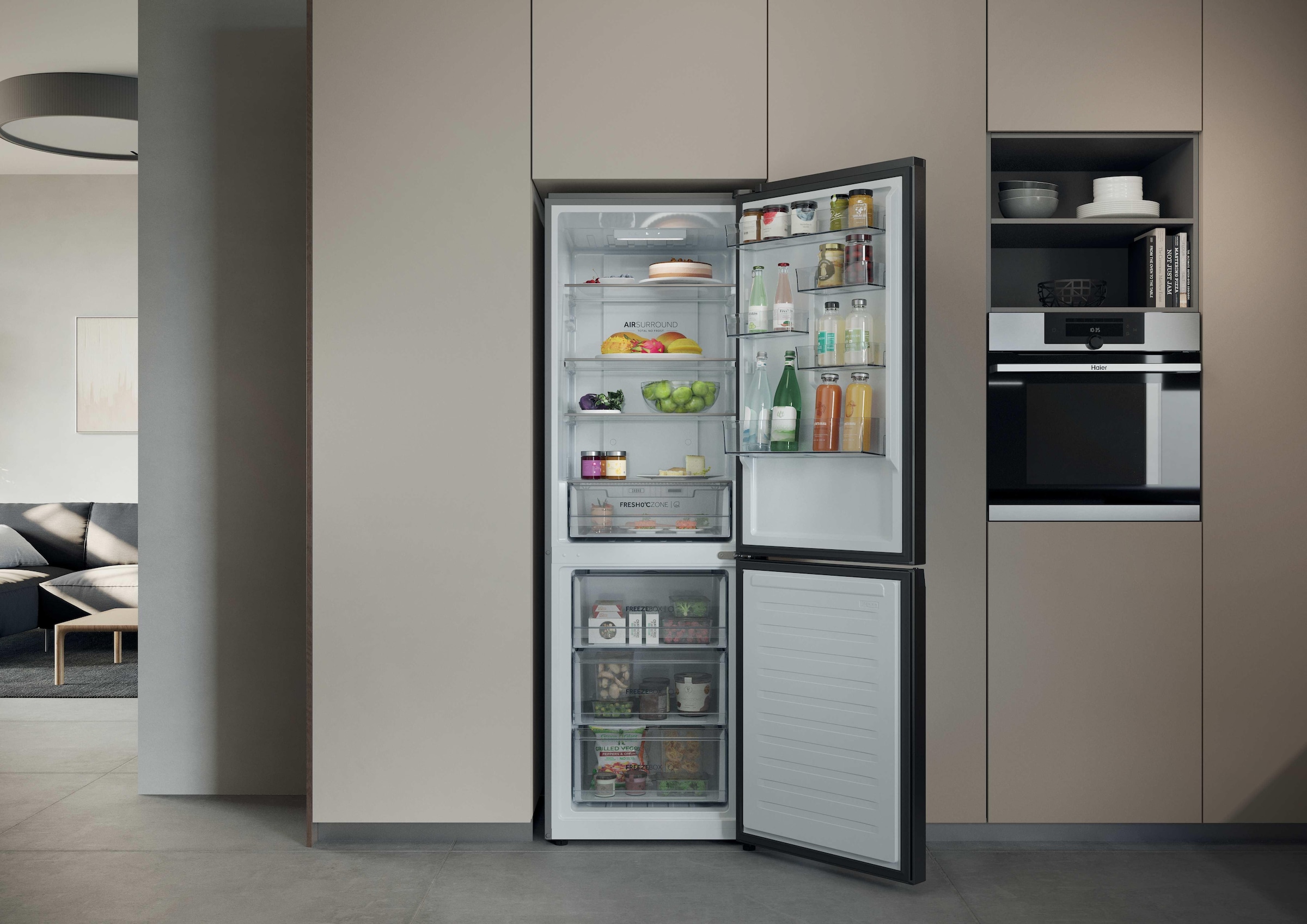 Haier Kühl-/Gefrierkombination »HDPR1618ANPD« 185 cm hoch 59,5 cm breit Energieeffizienzklasse A (Skala A bis G)