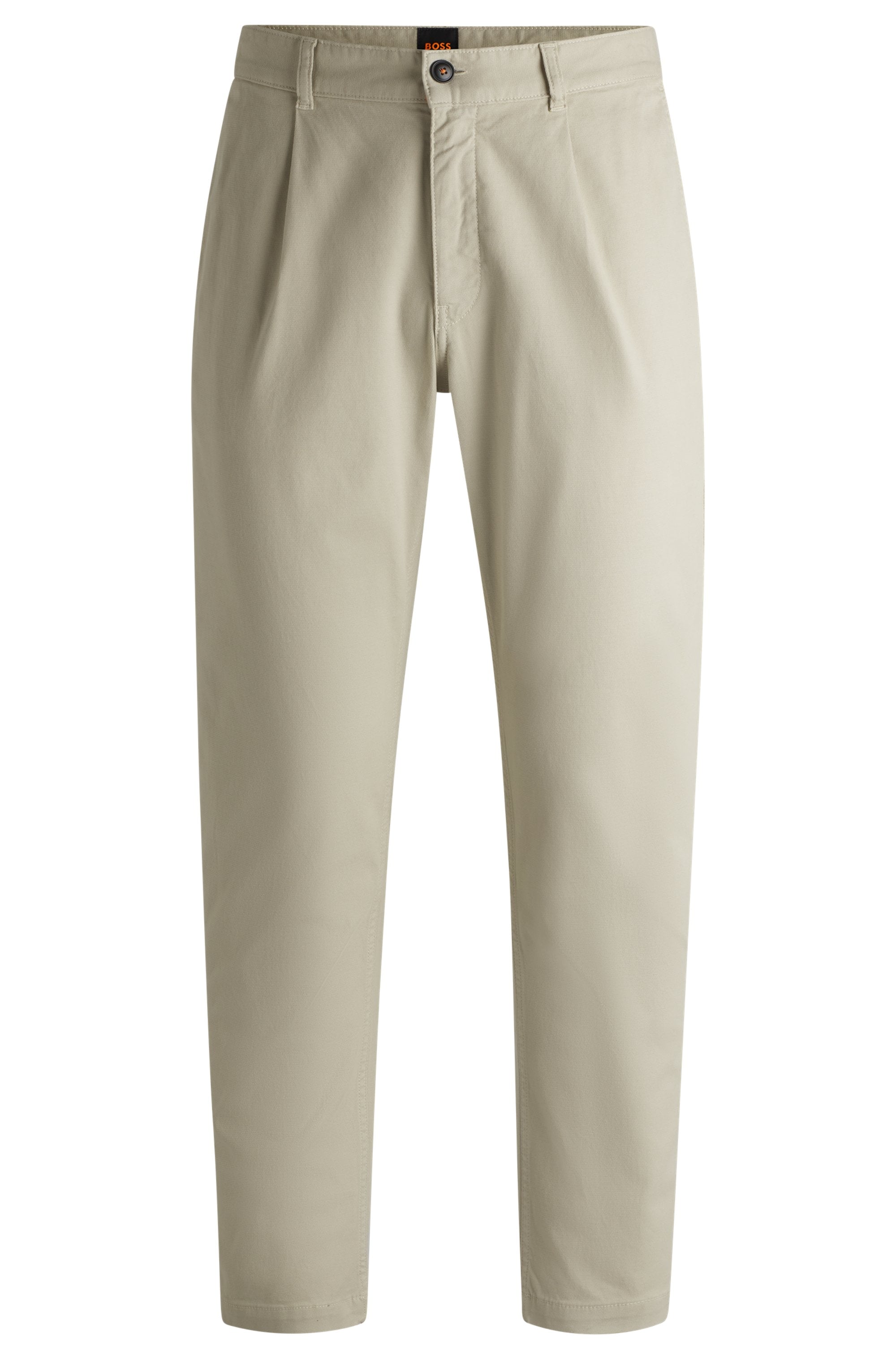 BOSS ORANGE Chinohose »Chino-Pleated«, mit Markenlogo
