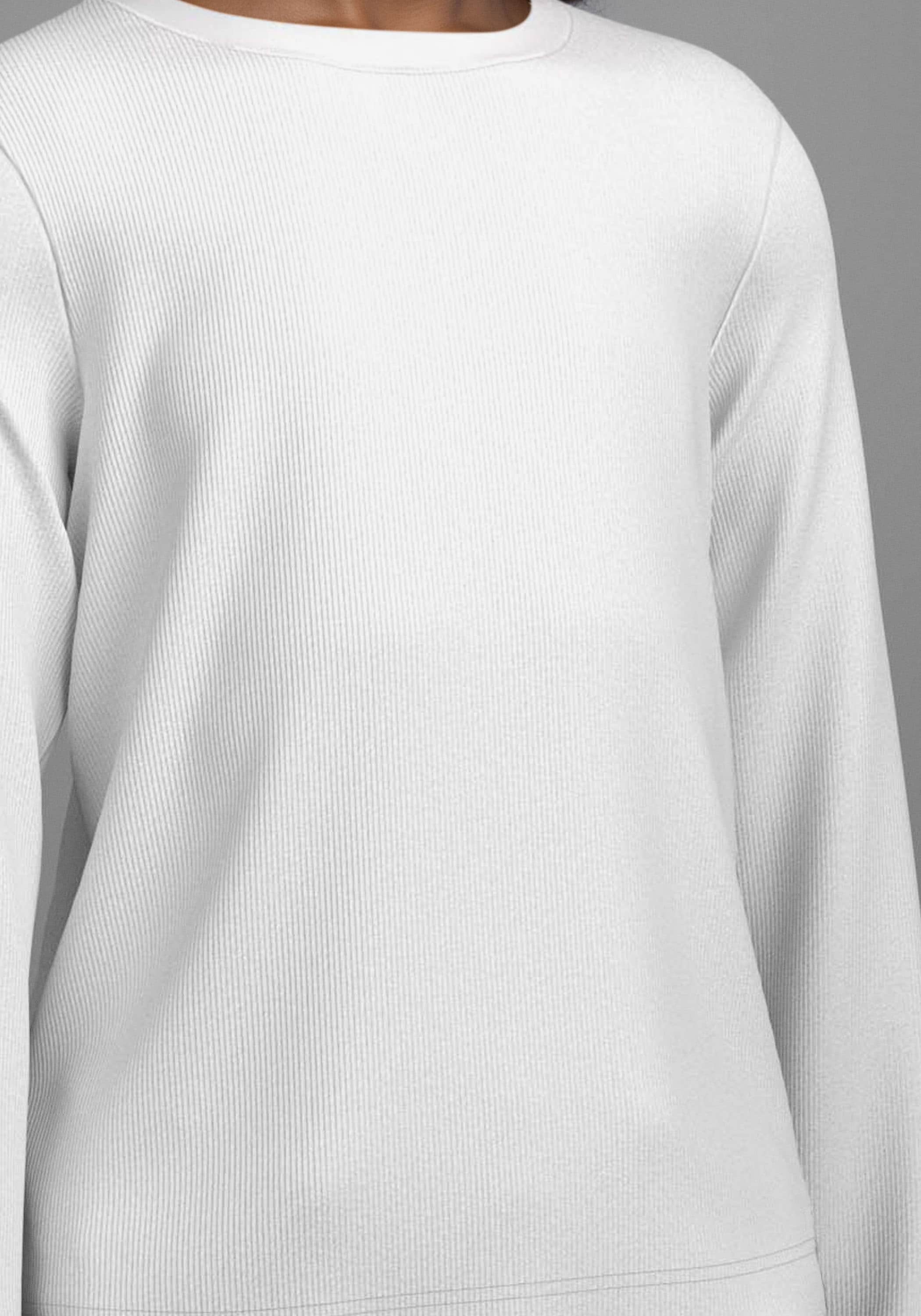 H.I.S Langarmshirt »2er Packung Shirts aus Rippware«, (2 tlg.), 2er Pack Langarmshirts