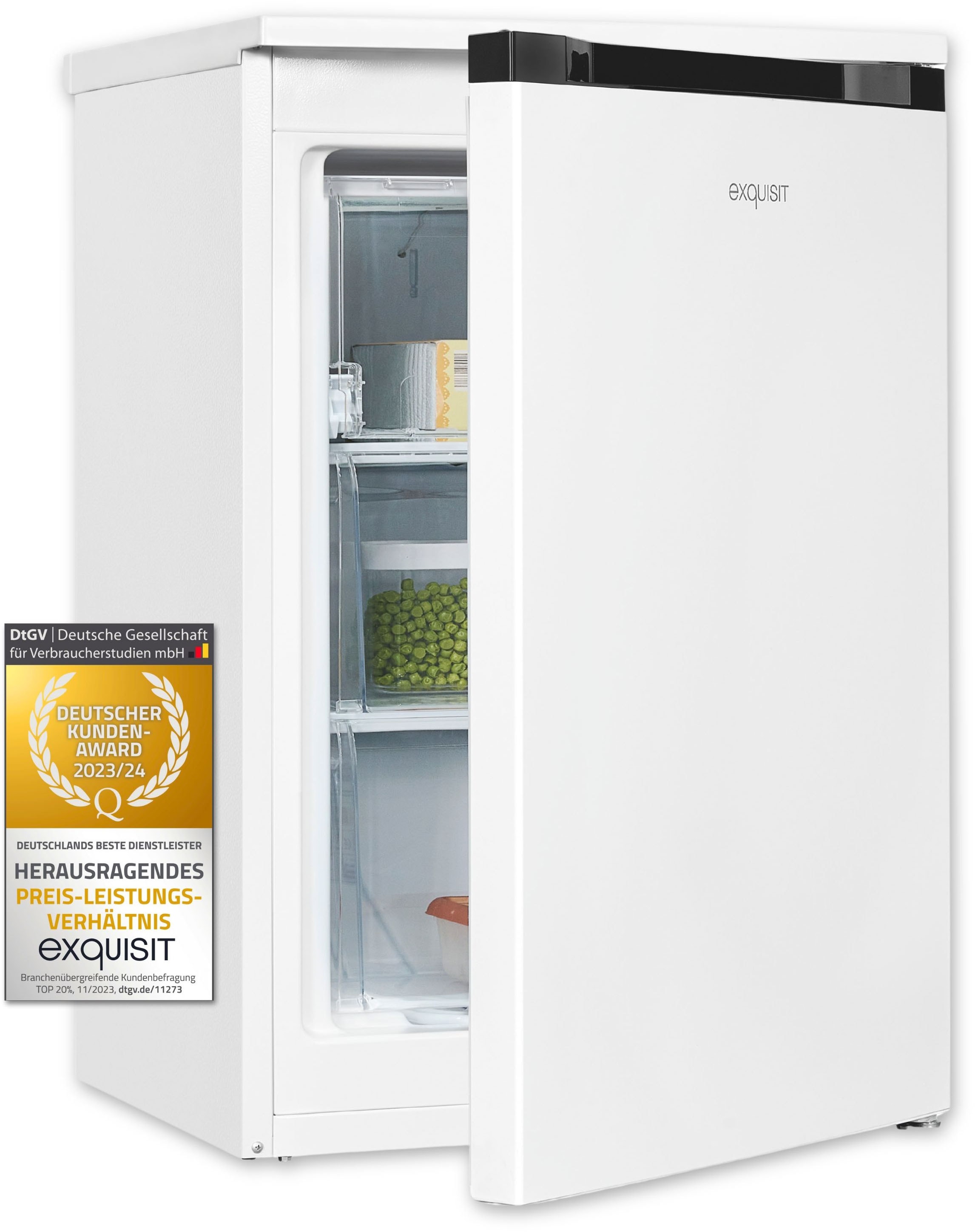 exquisit Gefrierschrank »GS81-051C«, 84,5 cm hoch, 54,9 cm breit