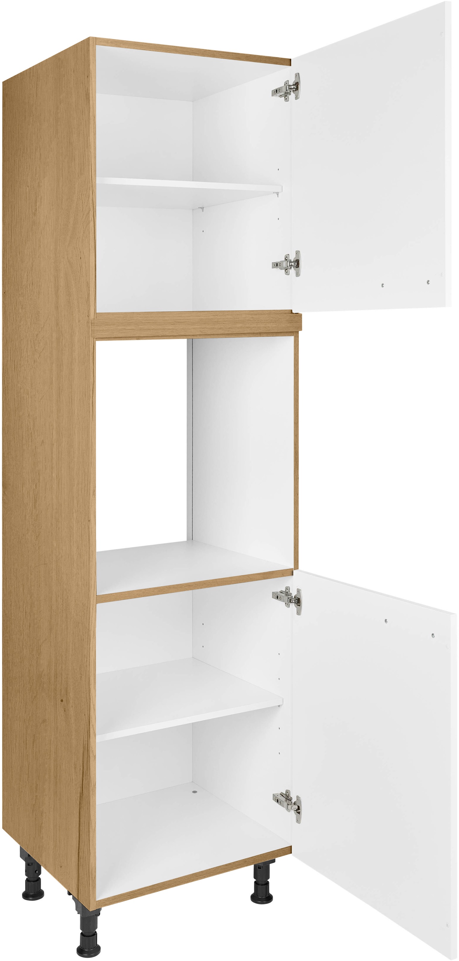 nobilia® Backofenumbauschrank »"MIAMI", Ausrichtung wählbar, mit zwei zusätzlichen Türen,« vormontiert, Breite/Höhe: 60/167,8 cm