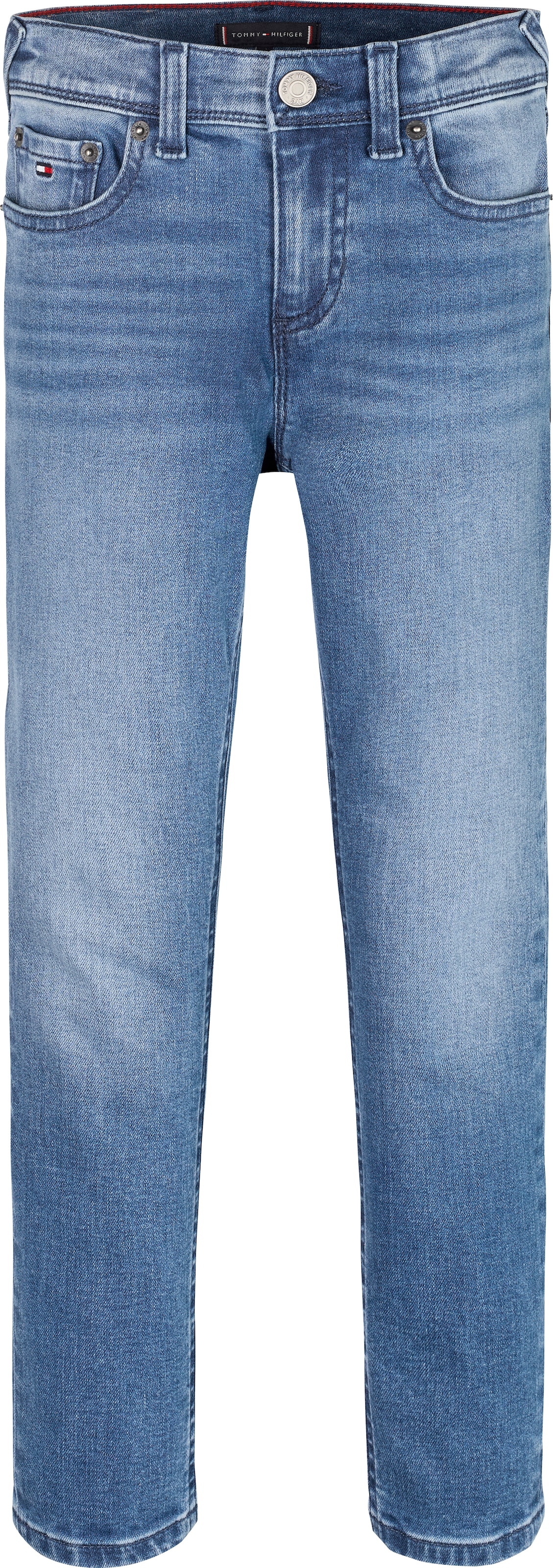 Tommy Hilfiger Slim-fit-Jeans »SCANTON Y SLIM FIT DKBLUE JEANS« in blauer Waschung, mit Logo-Badge