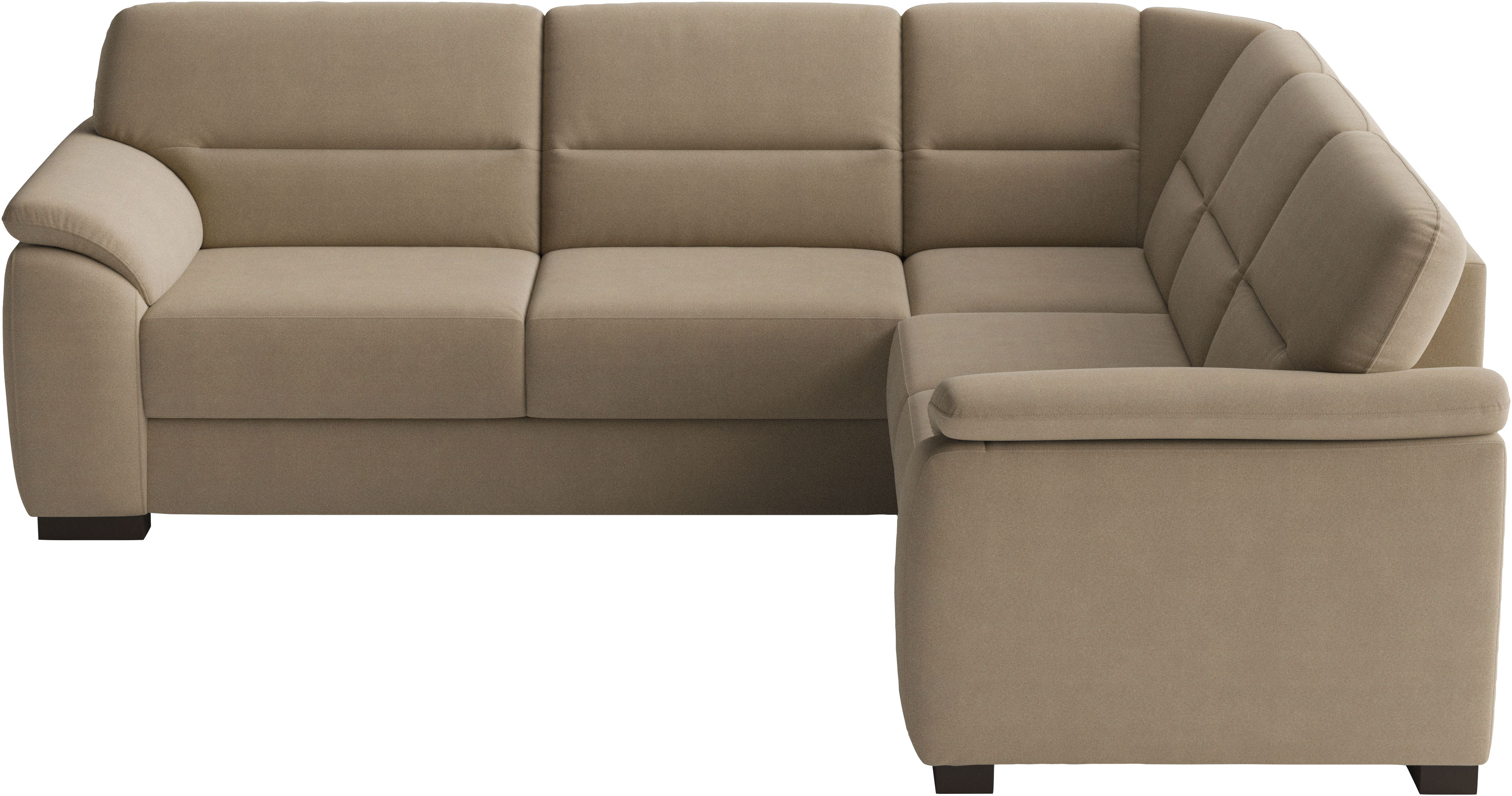 sit&more Ecksofa "Montego L-Form, B: 256 cm, große Stoffauswahl, Komfortsitzhöhe 46 cm" mit Schlaffunktion, optional Schubkasten mit Stauraum