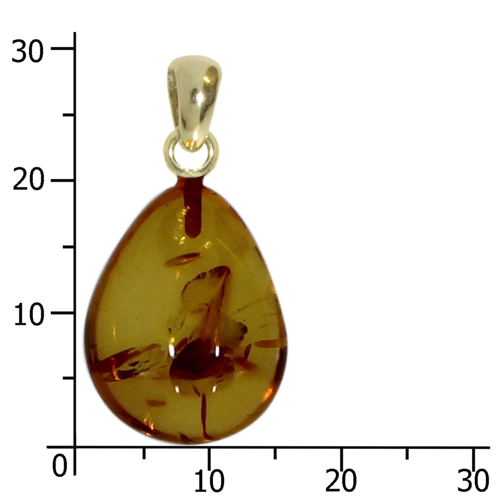 OSTSEE-SCHMUCK Kettenanhänger »- Klassisch 19 mm - Gold 333/000 - Bernstein -,«