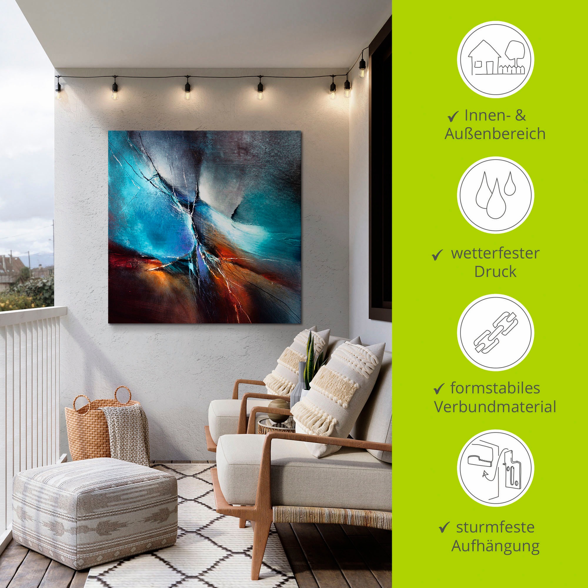 Artland Wandbild »Frühling im Eistobel«, Muster, (1 St.), als Alubild, Outdoorbild, Leinwandbild in verschied. Größen