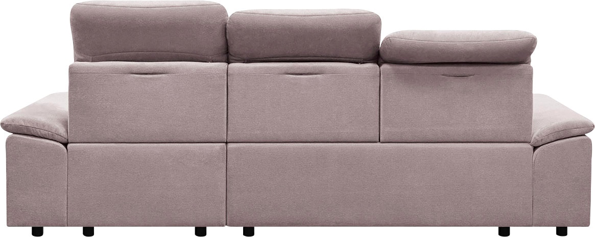 CALIZZA INTERIORS Ecksofa »Moli 2 L-Form«, Bettkasten, Schlaffunktion, Kopfteilverstellung, Sitztiefenverstellung