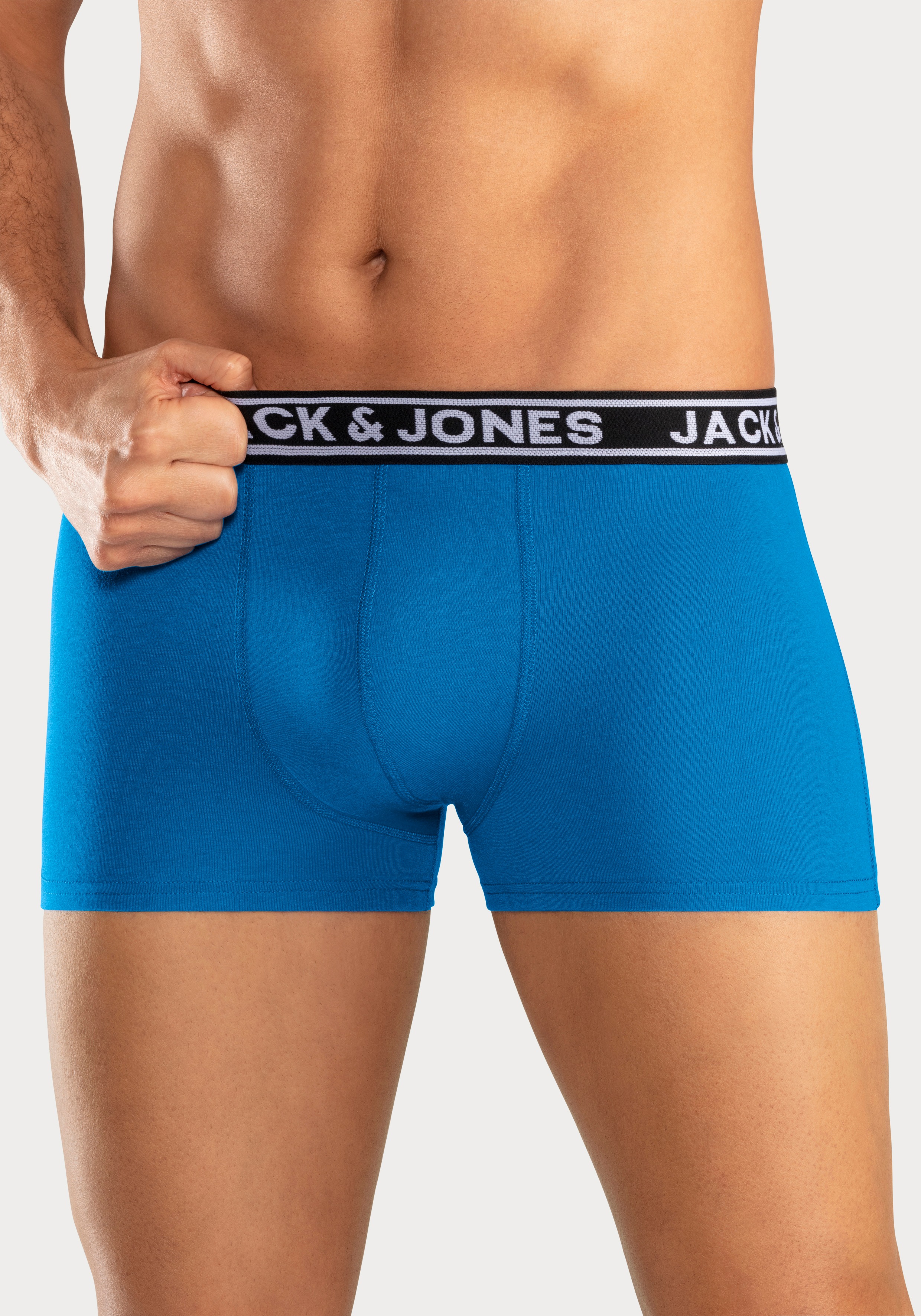 Thumbnail - Jack & Jones Trunk "JACCRISP im 6er Pack mit Logobund und Stretchkomfort" Packung, 6 Stk. unifarben mit Farbeinsatz, mod...