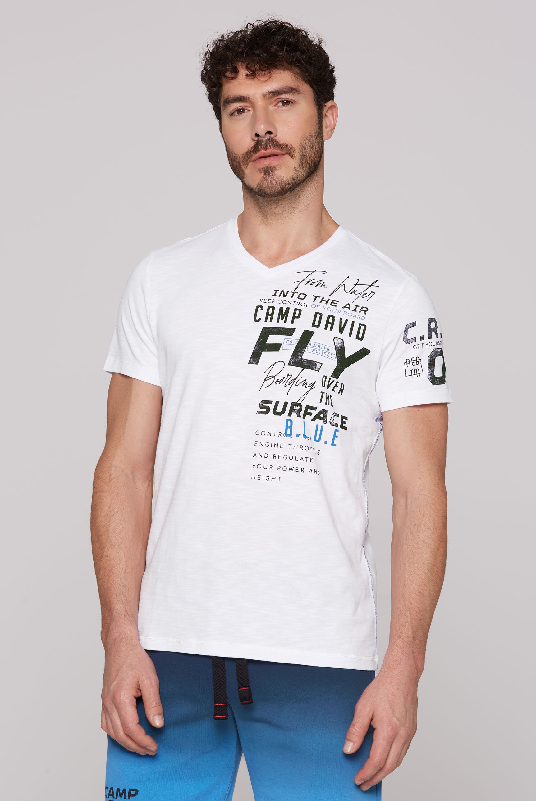 CAMP DAVID V-Shirt, aus Baumwolle günstig online kaufen