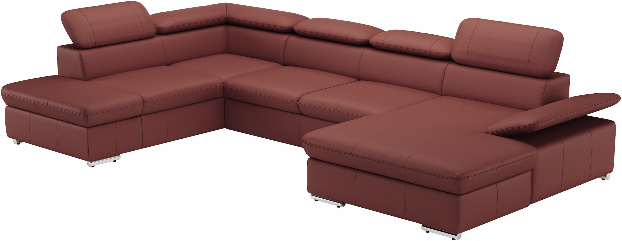sit&more Wohnlandschaft »Valantine U-Form«, inkl. Kopf- und Armteilverstellung, wahlweise mit Bettfunktion
