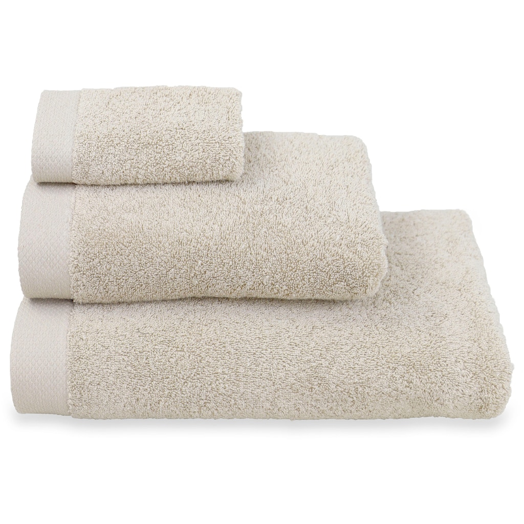 Leonique Handtuch Set »»Tailles« flauschige Hotel-Qualität«, (3 St., 1 Gästetuch 30x30-1 Handtuch 50x100-1 Duschtuch 70x140), Premium Handtuch, Duschtuch, Gästetuch aus 100% Baumwolle 600gr/m²