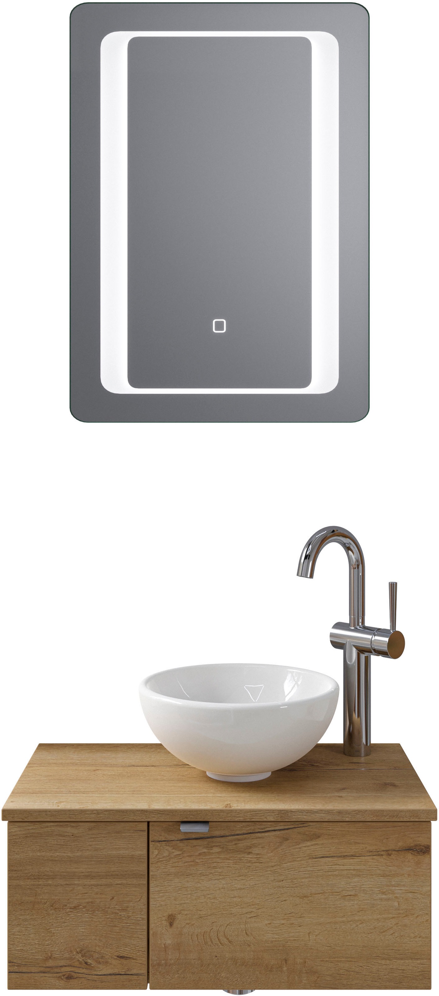 Saphir Badmöbel-Set "Serie 6915" 4 tlg. Gäste-Bad, 61 cm breit, mit LED-Spi günstig online kaufen