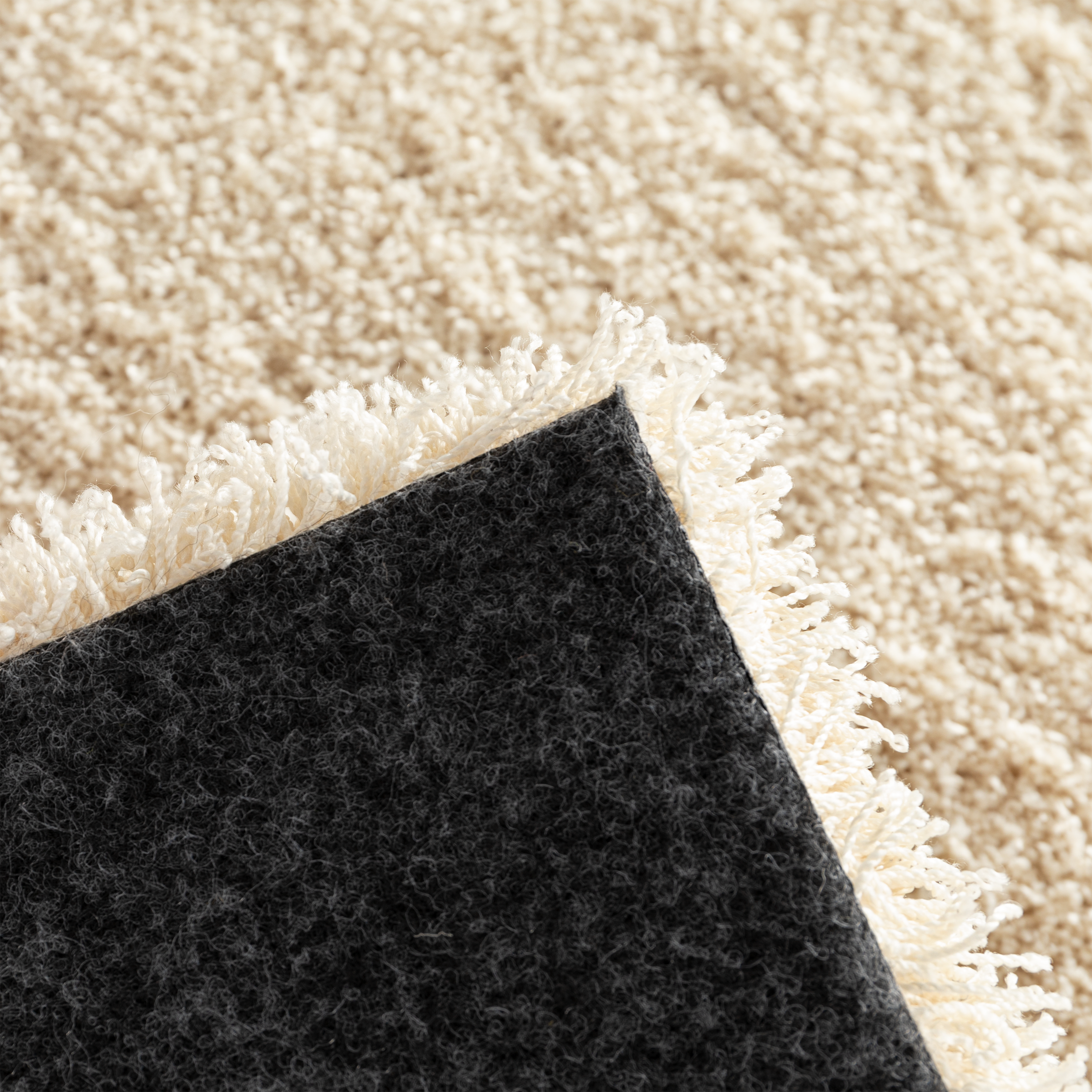 Teppich "MELLOW, Made in Belgium", weiß (wollweiß), B:60cm H:19mm L:115cm, Polyester, PRIMAFLOR-IDEEN IN TEXTIL, Teppiche, Teppich, Uni Farben, weicher Flor, waschbar 2