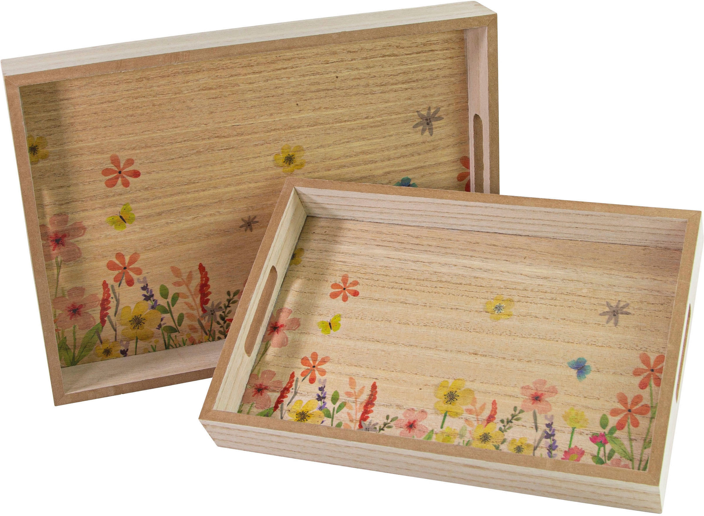 RIFFELMACHER & WEINBERGER Tablett »Frühling«, (Set, 2 tlg.), mit Blumendekor kaufen