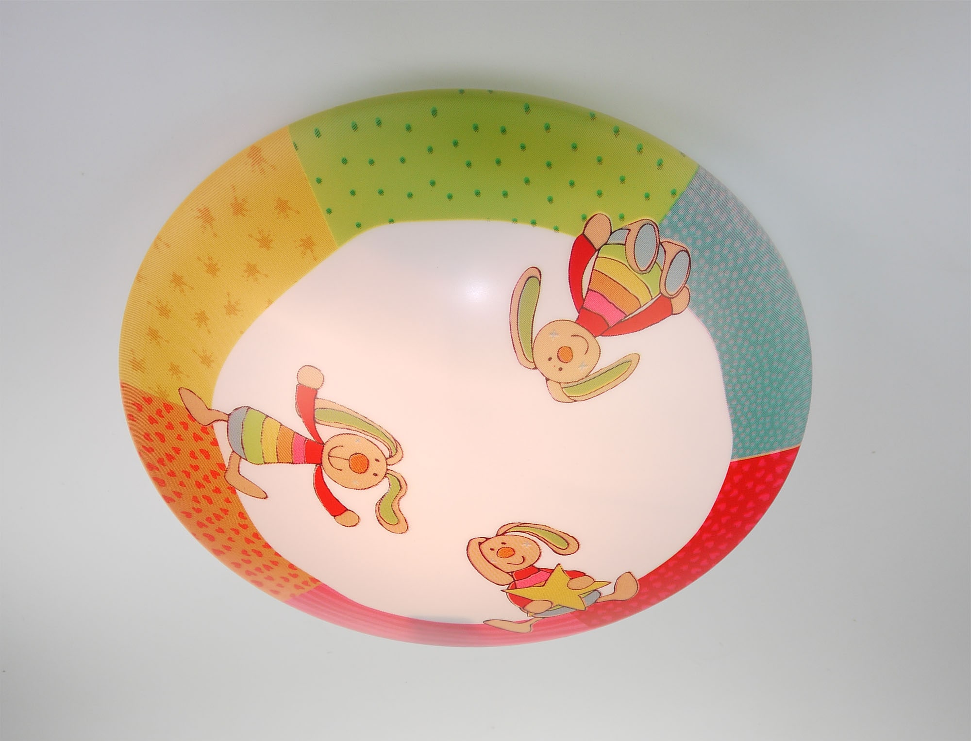 niermann Deckenleuchte »Rainbow-Rabbit«, 1 flammig, Leuchtmittel E27 | ohne Leuchtmittel, Deckenschale Rainbow Rabbit
