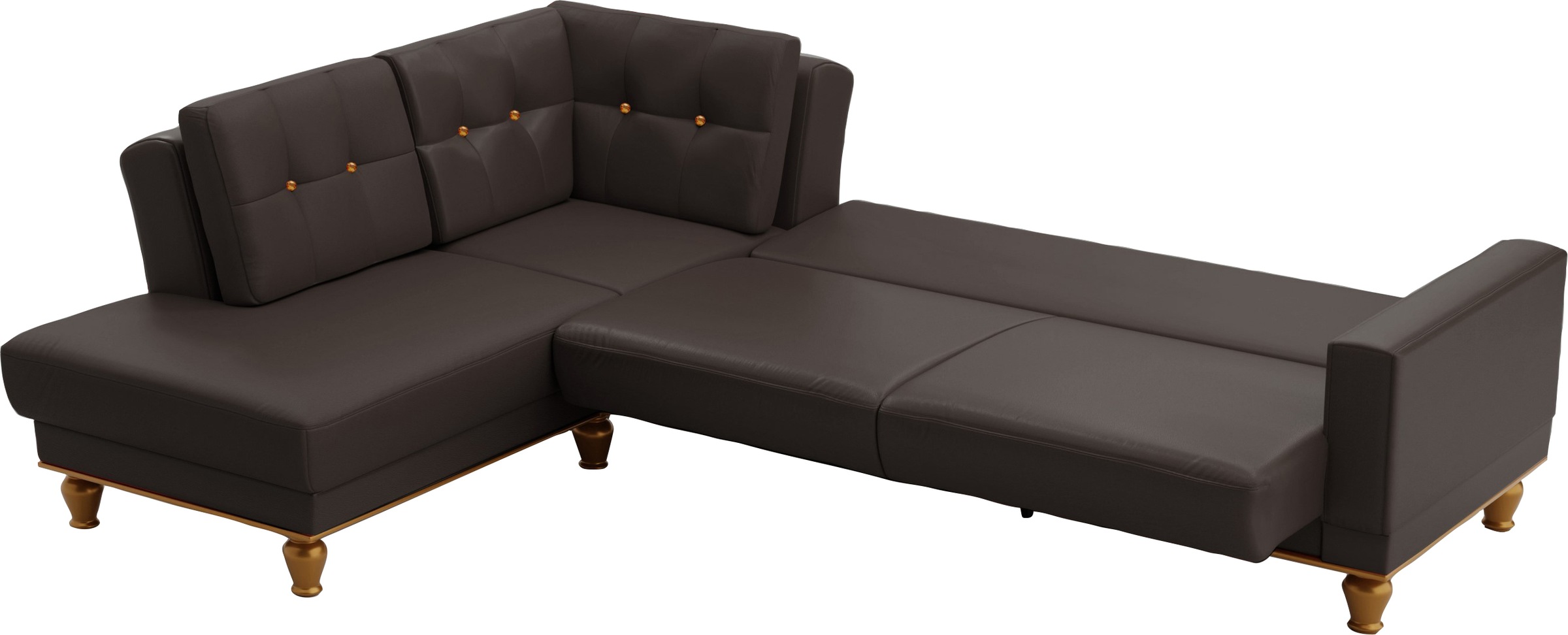 sit&more Ecksofa »Orient 5 L-Form«, mit Strass-Stein, wahlweise mit Bettfunktion und Bettkasten