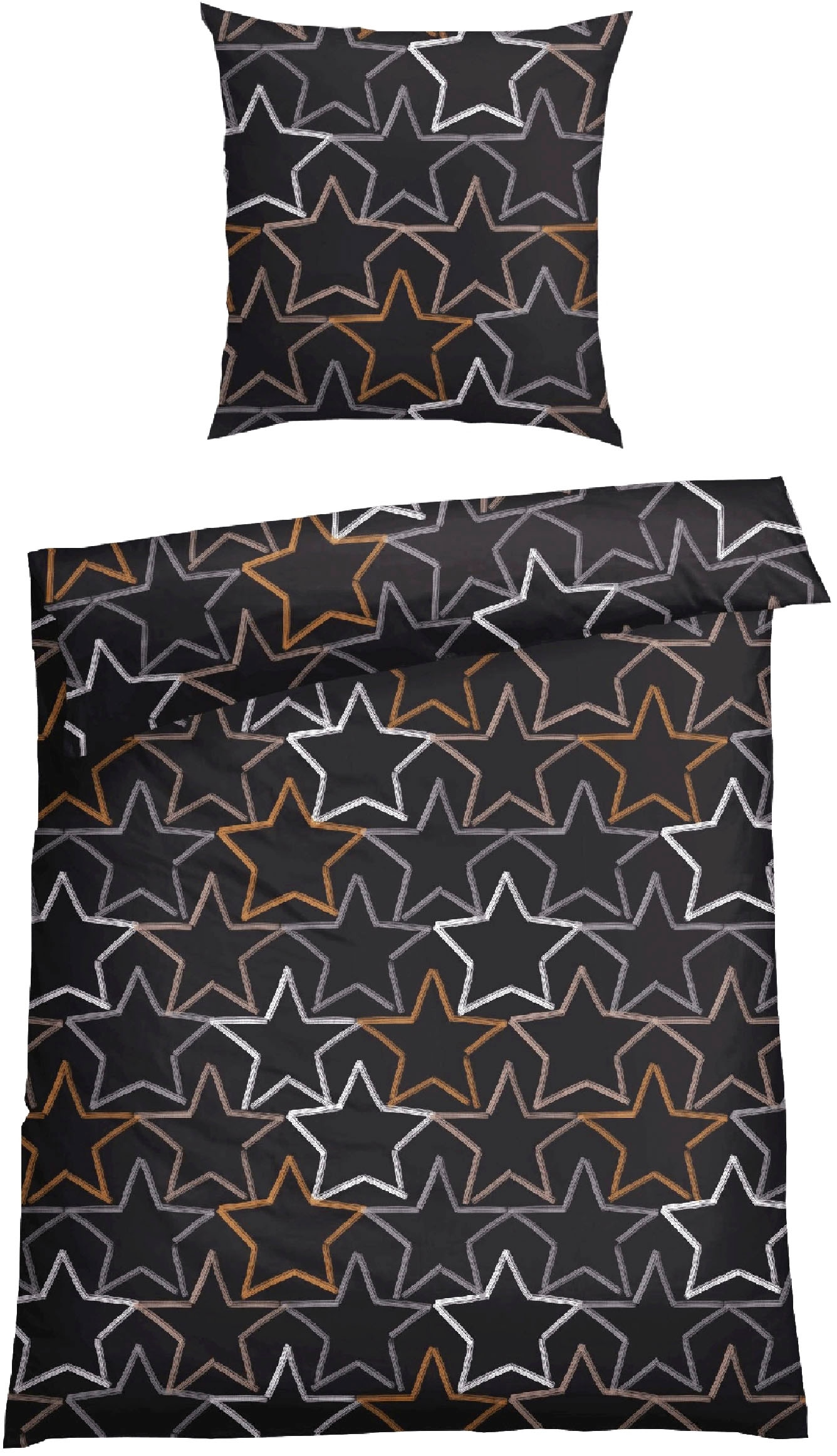 Schiesser Bettwäsche "Lizzy aus weicher Baumwolle mit coolem Sterne-Print" günstig online kaufen