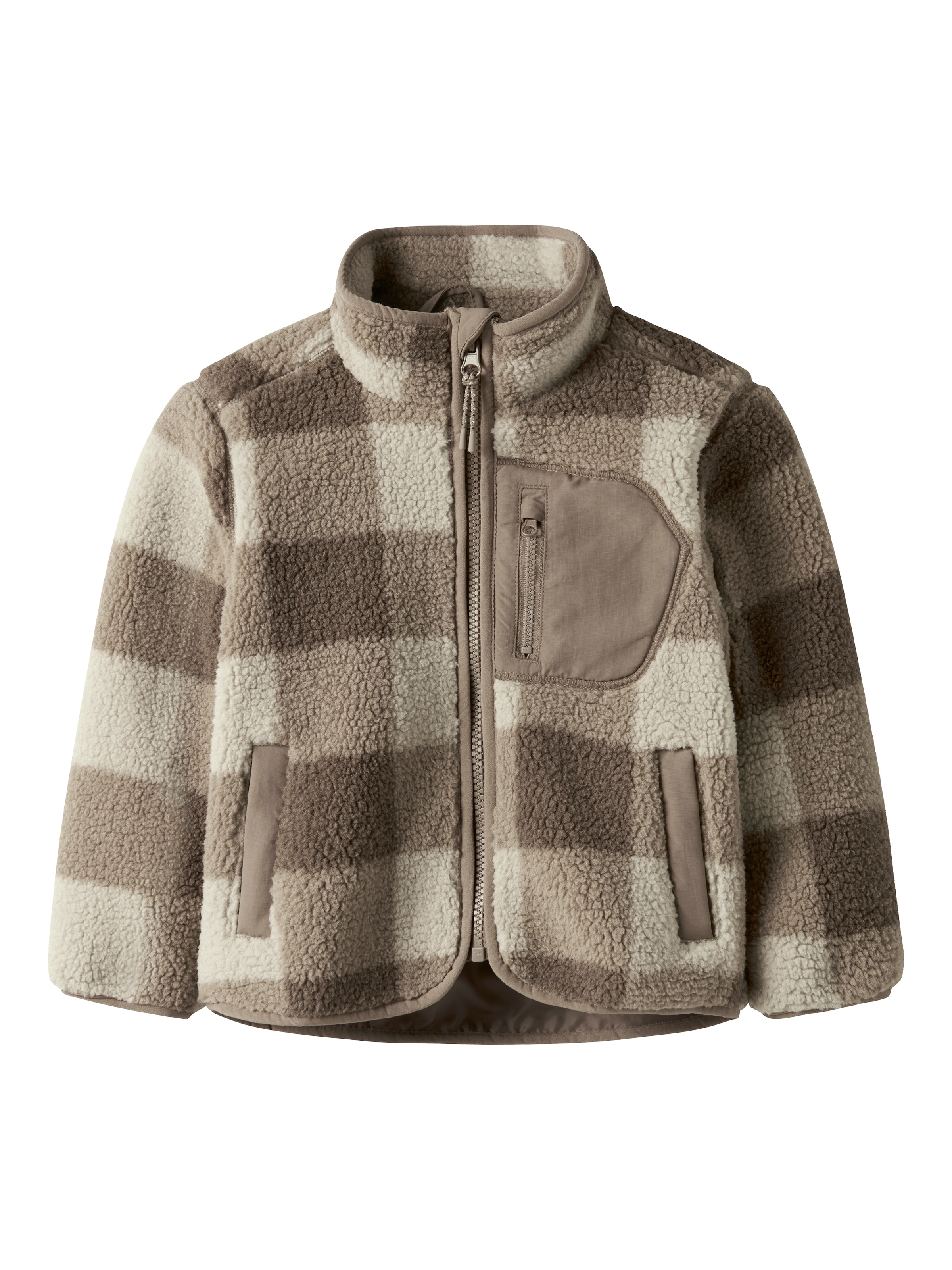 Name It Fleecejacke »NMMMONICO SHERPA JACKET CHECK«
