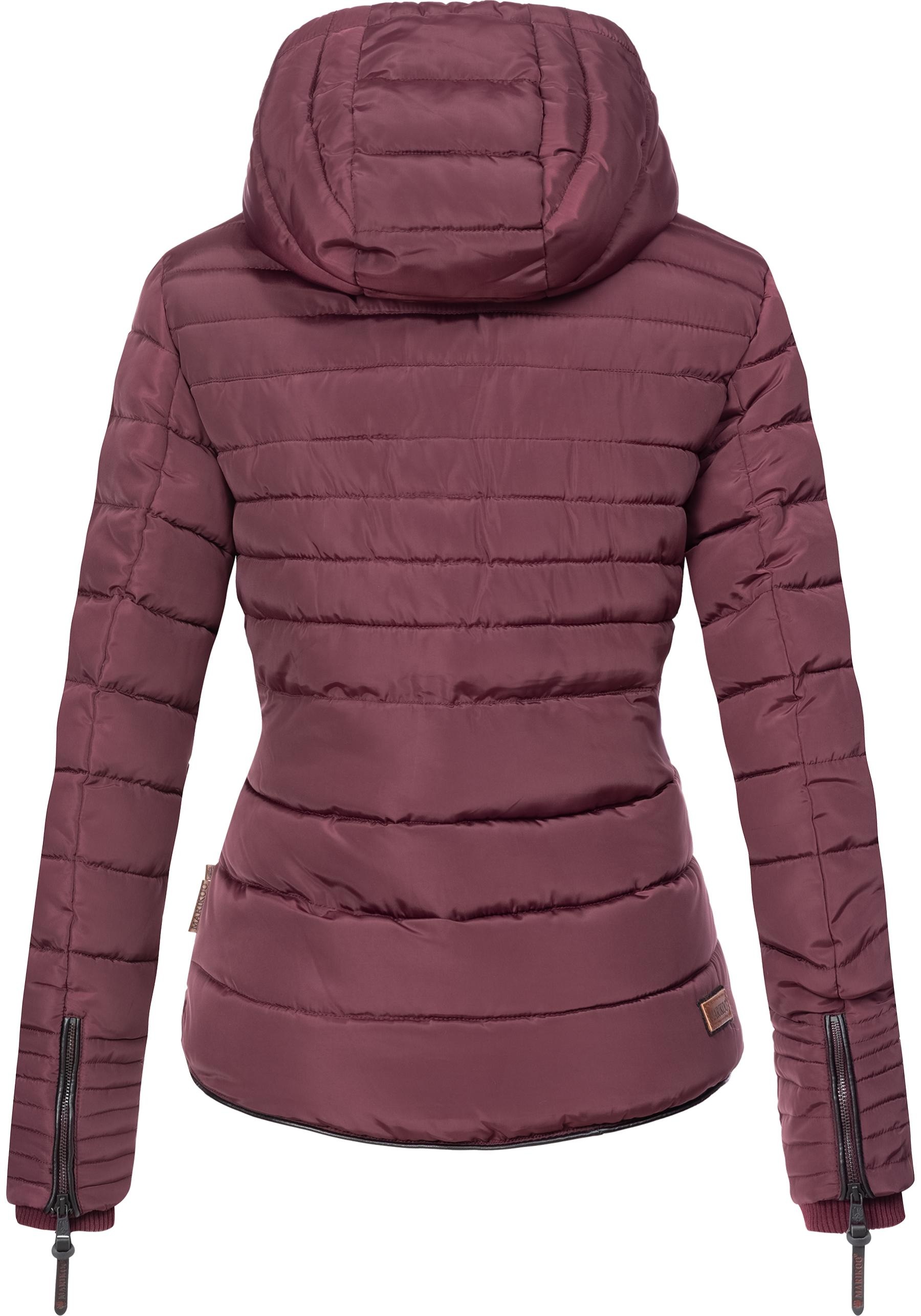 Thumbnail - Marikoo Winterjacke "Amber" mit Kapuze stylische Steppjacke mit Teddyfutter