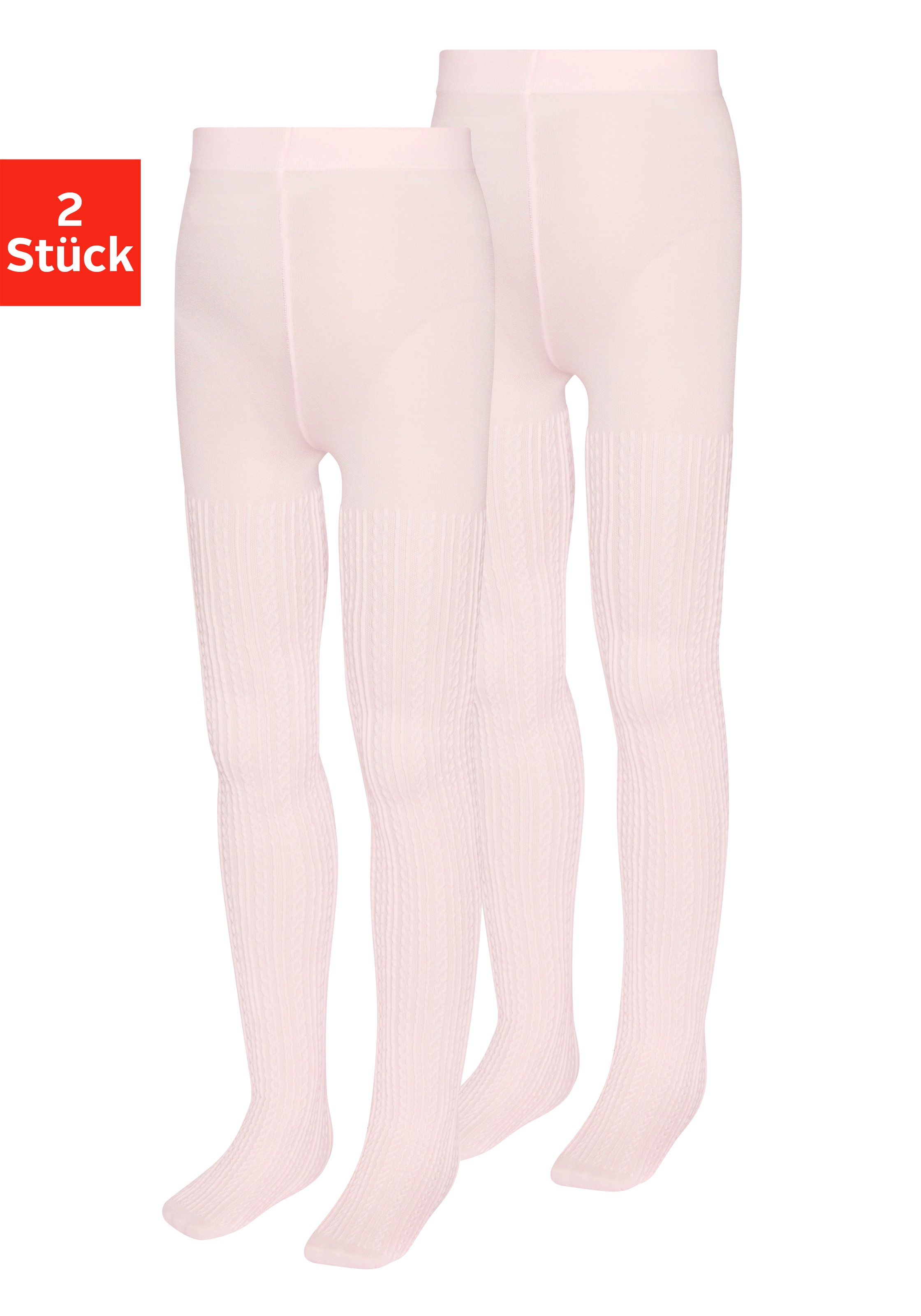 H.I.S Feinstrumpfhose Packung, 2 Stk. mit Zopfmuster