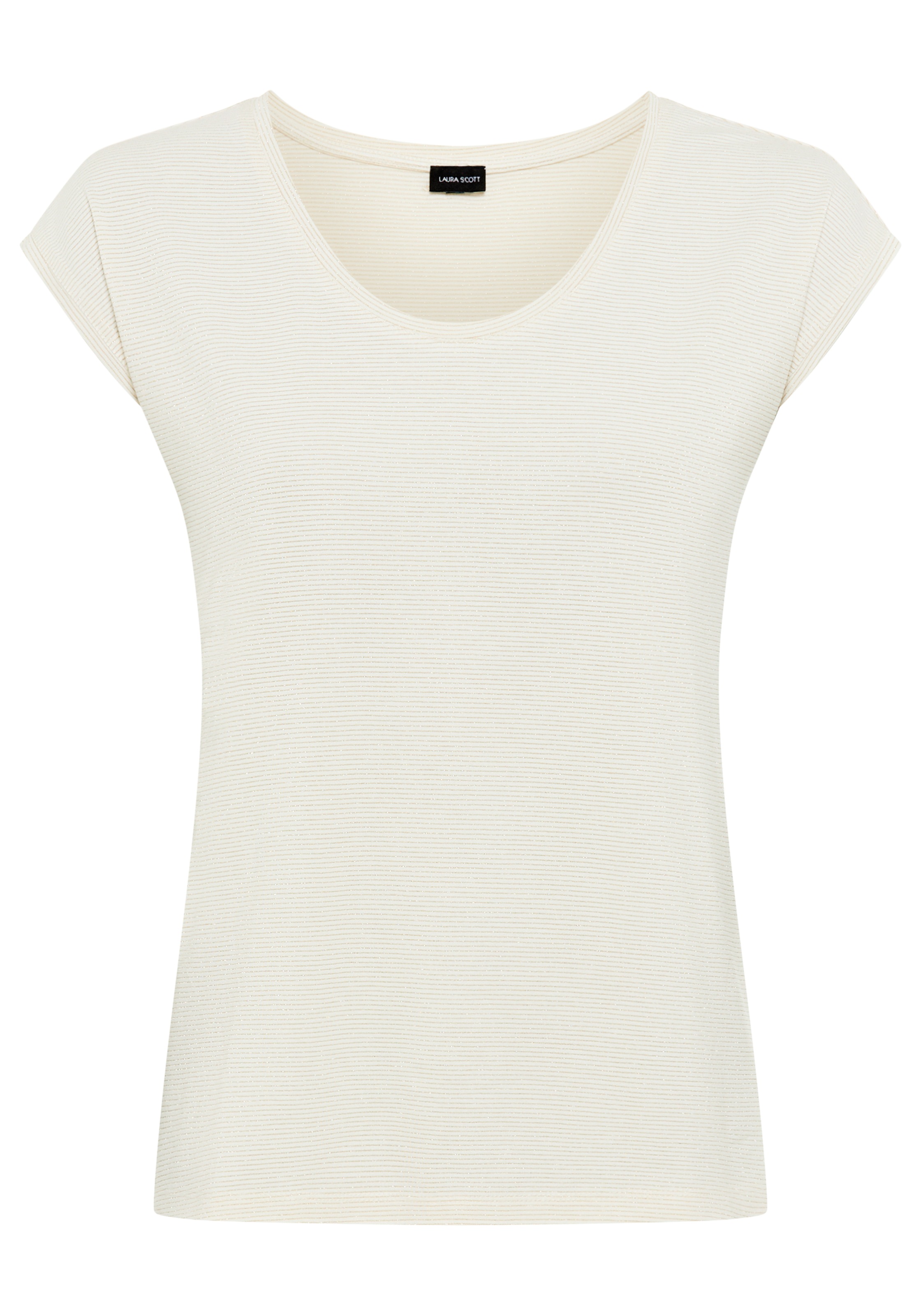 Laura Scott T-Shirt casual Stil, gestreifte Optik mit Glitzergarn