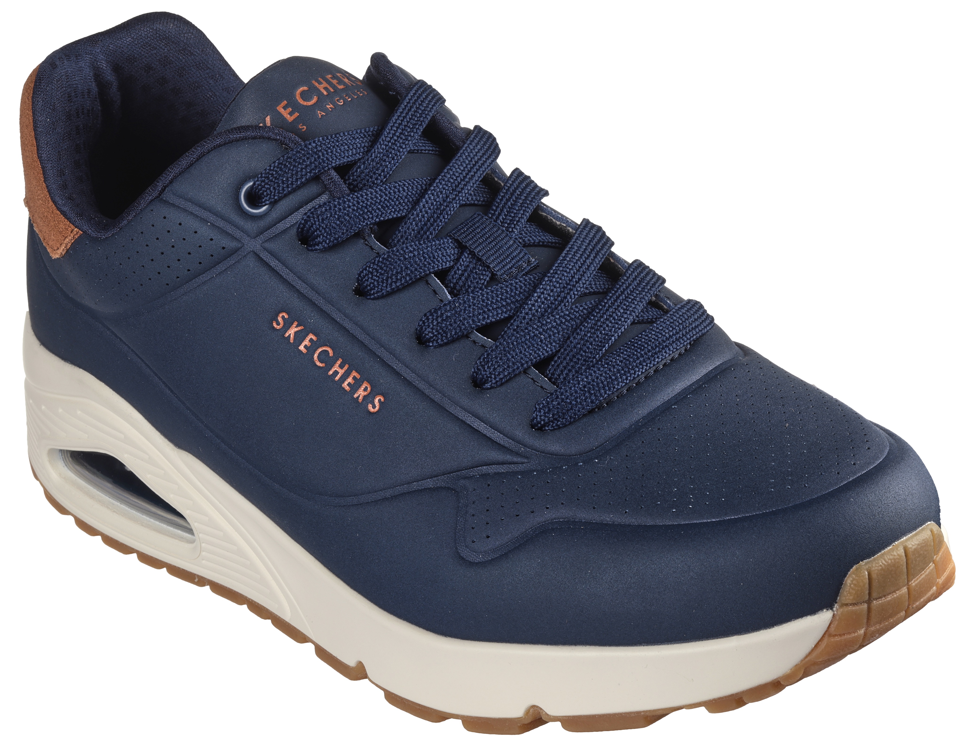 Skechers 1100000002199 "UNO-SUITED ON AIR" Freizeitschuh, Halbschuh, Schnürschuh mit modischer Keilsohle