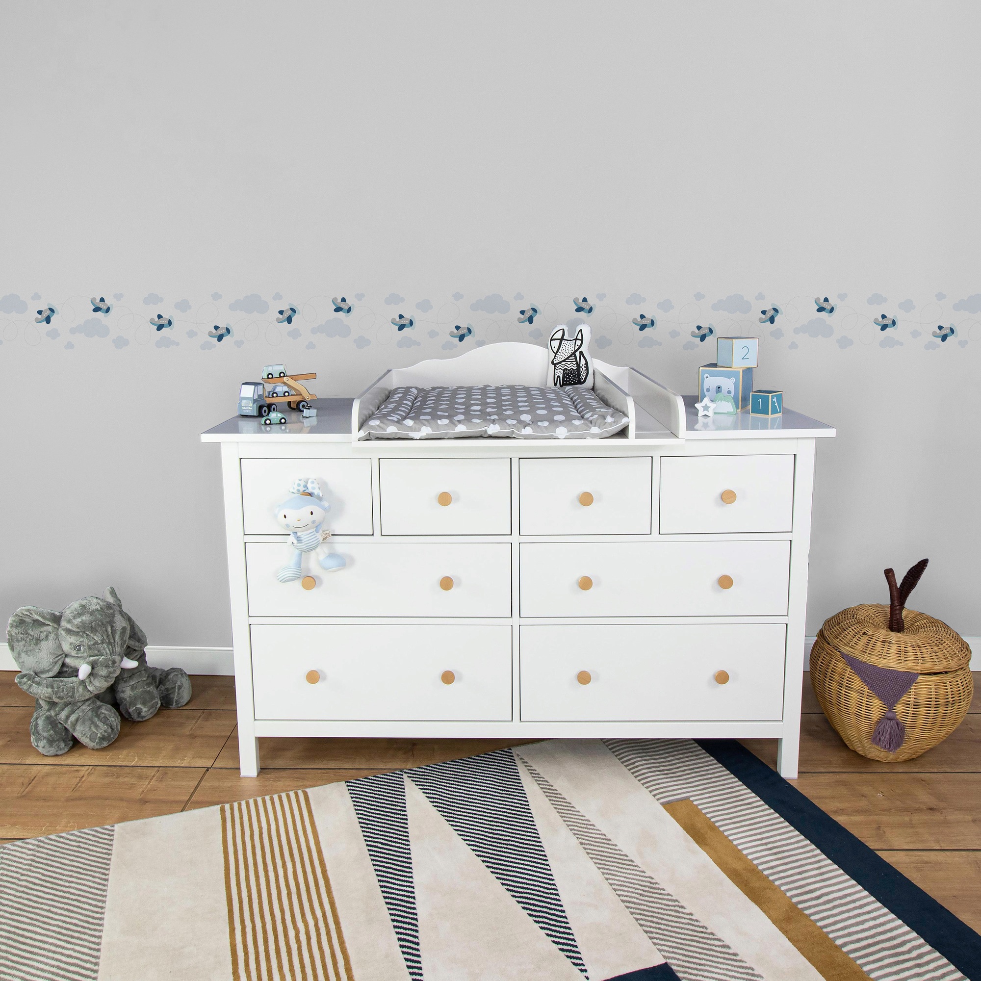 A.S. Création Bordüre »Cute Planes«, Motiv-abstrakt-naturalistisch, Tapete Kinder Borte Wohnzimmer Schlafzimmer Küche Design Kinderzimmer