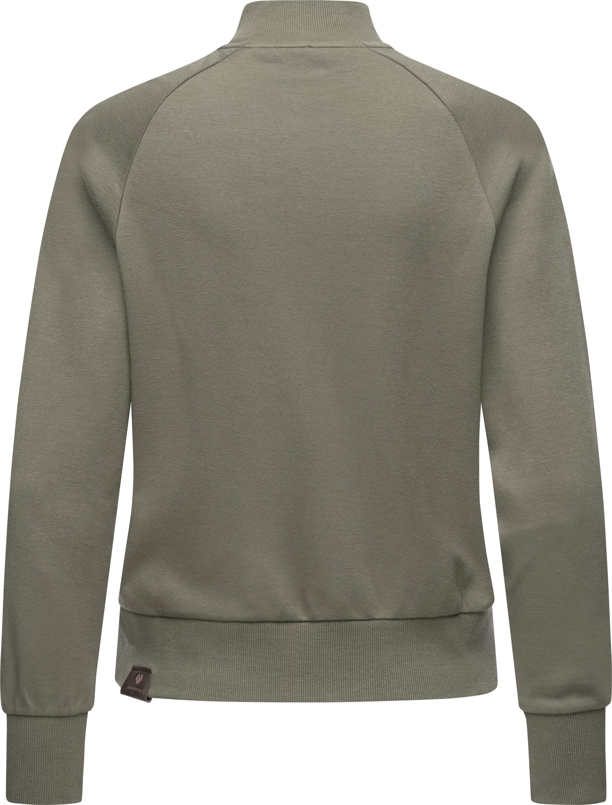 Thumbnail - Ragwear Sweatshirt "Majjorka Solid", Damen Langarmshirt mit Rippbündchen und Zierknöpfen