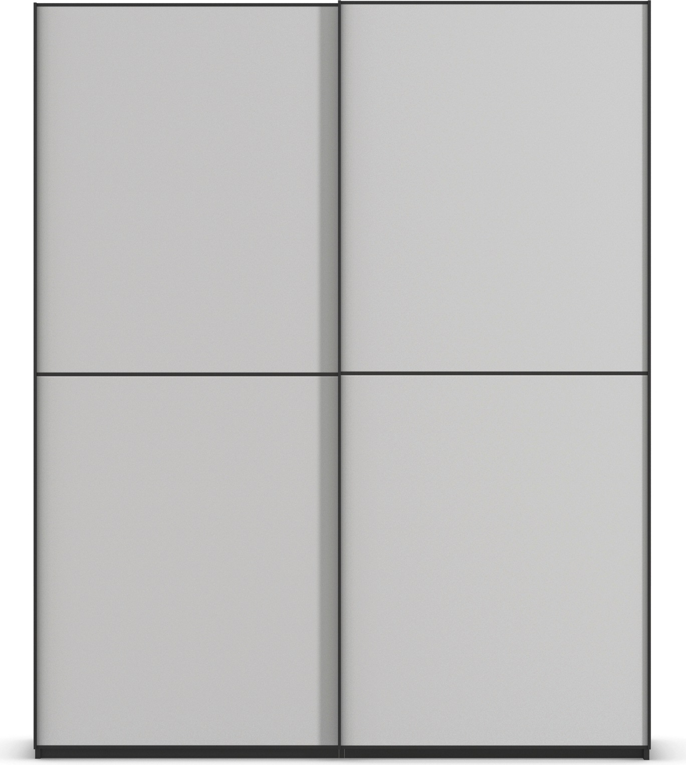 rauch Schwebetürenschrank »Kleiderschrank Schrank Garderobe Schlafzimmerschrank SCALE-DUO«, edle zweigeteilte Türen Glas-Front mit 3 Zierleisten MADE IN GERMANY
