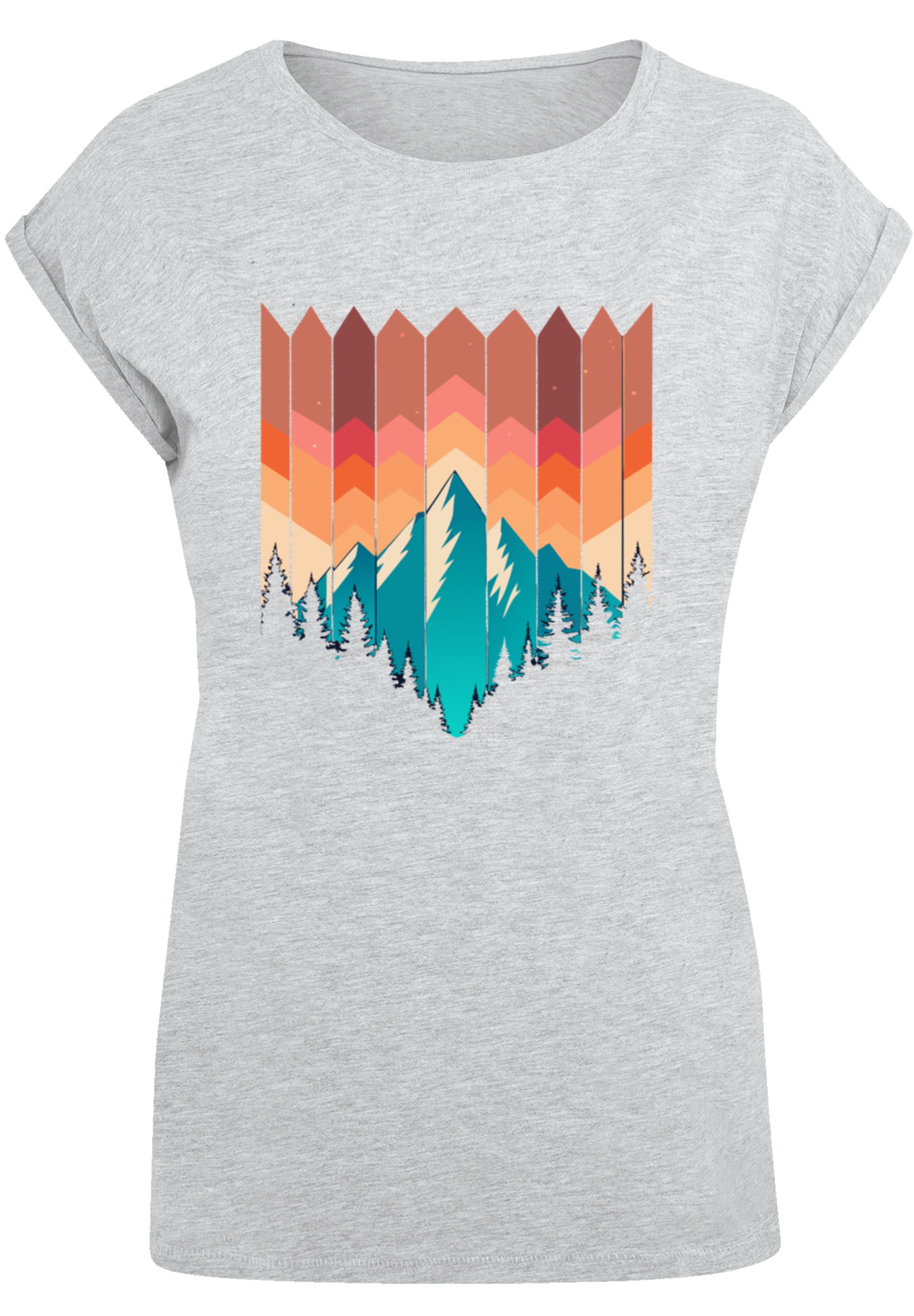 F4NT4STIC T-Shirt »Berg Sonnenuntergang Geometrisch«, Premium Qualität