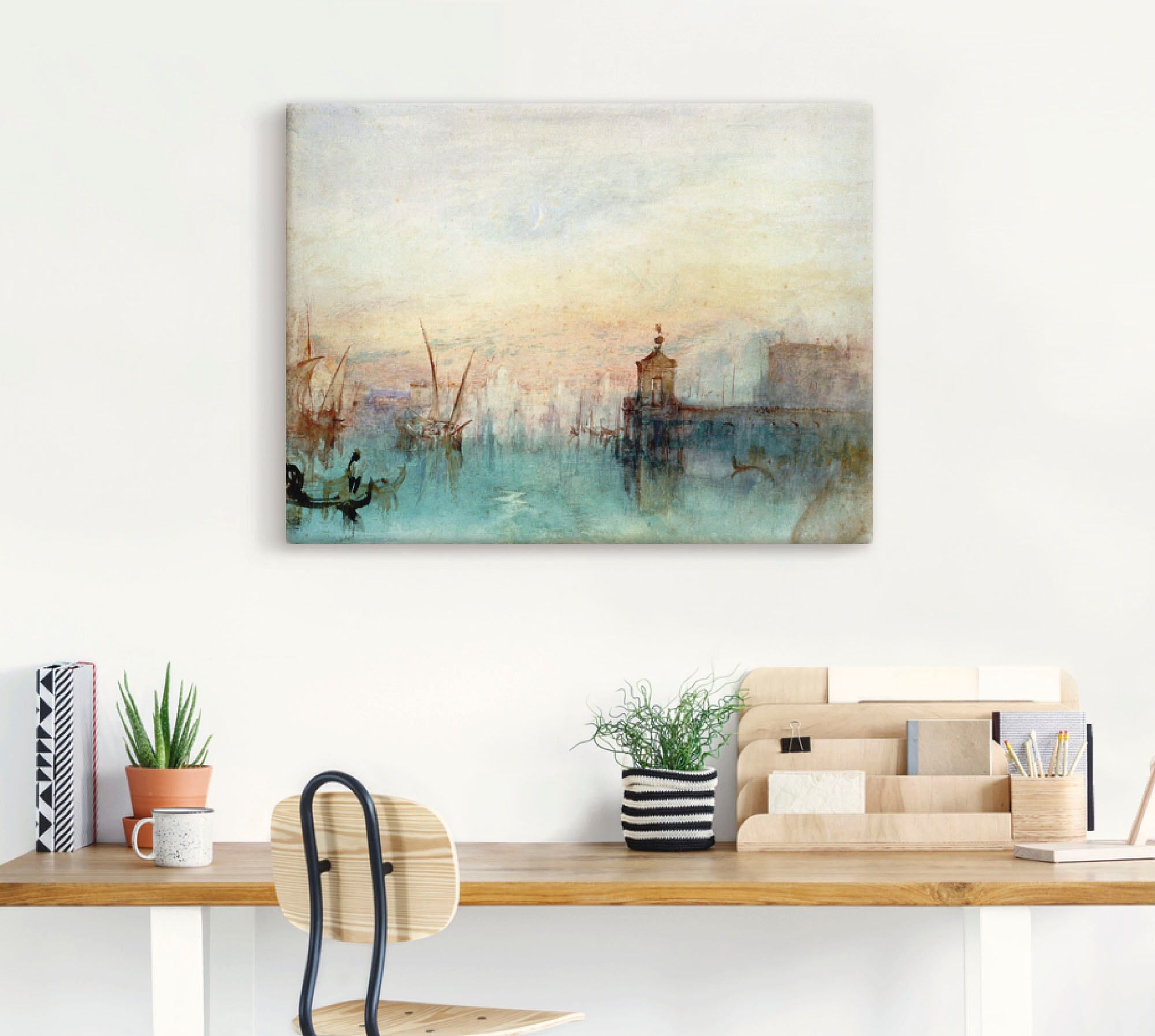 Artland Wandbild »Venedig mit erster Mondsichel.«, Gewässer, (1 St.), als Leinwandbild, Poster, Wandaufkleber in verschied. Größen