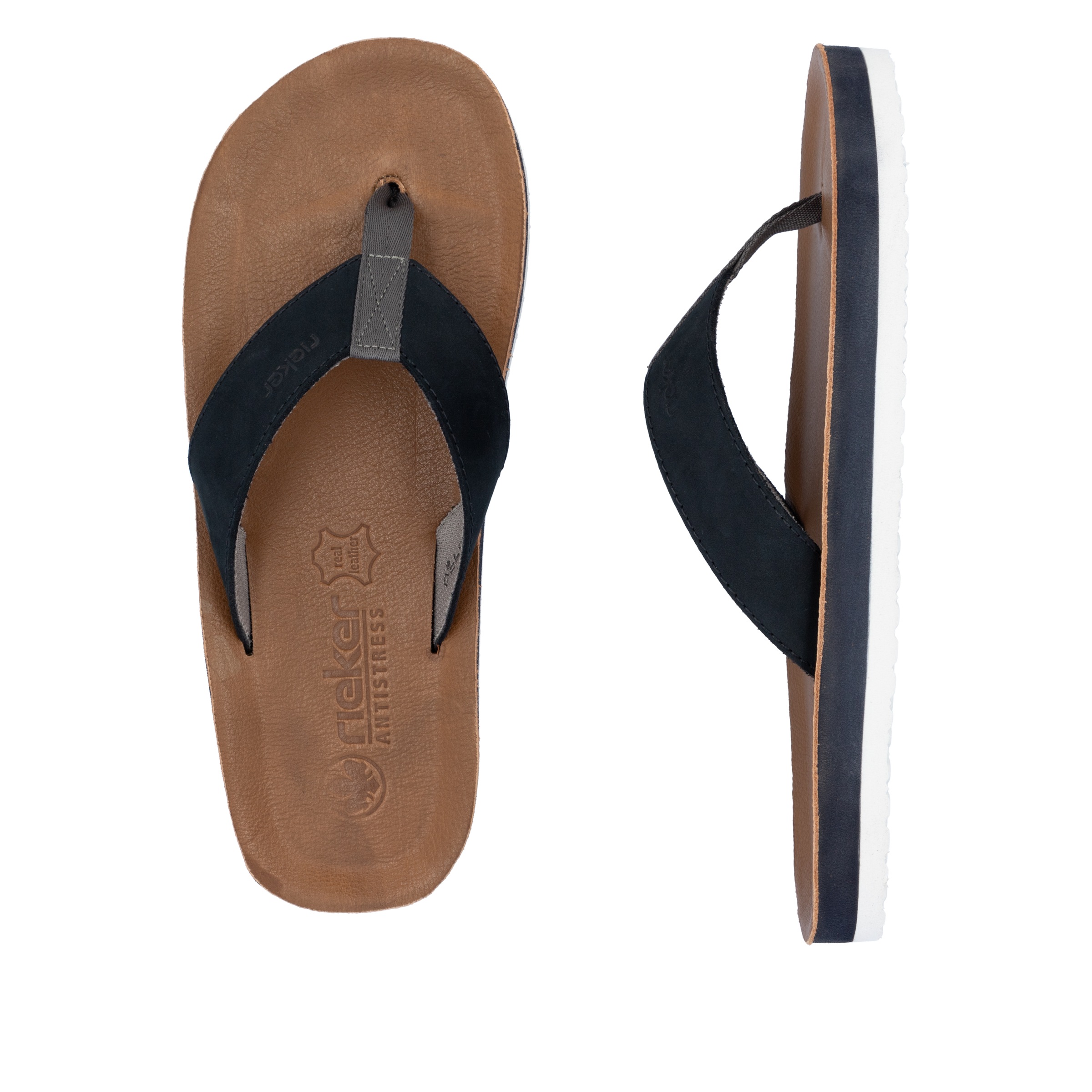 Rieker Zehentrenner, Sommerschuh, Strandschuh, Badeschuh, Poolslide mit Zehensteg