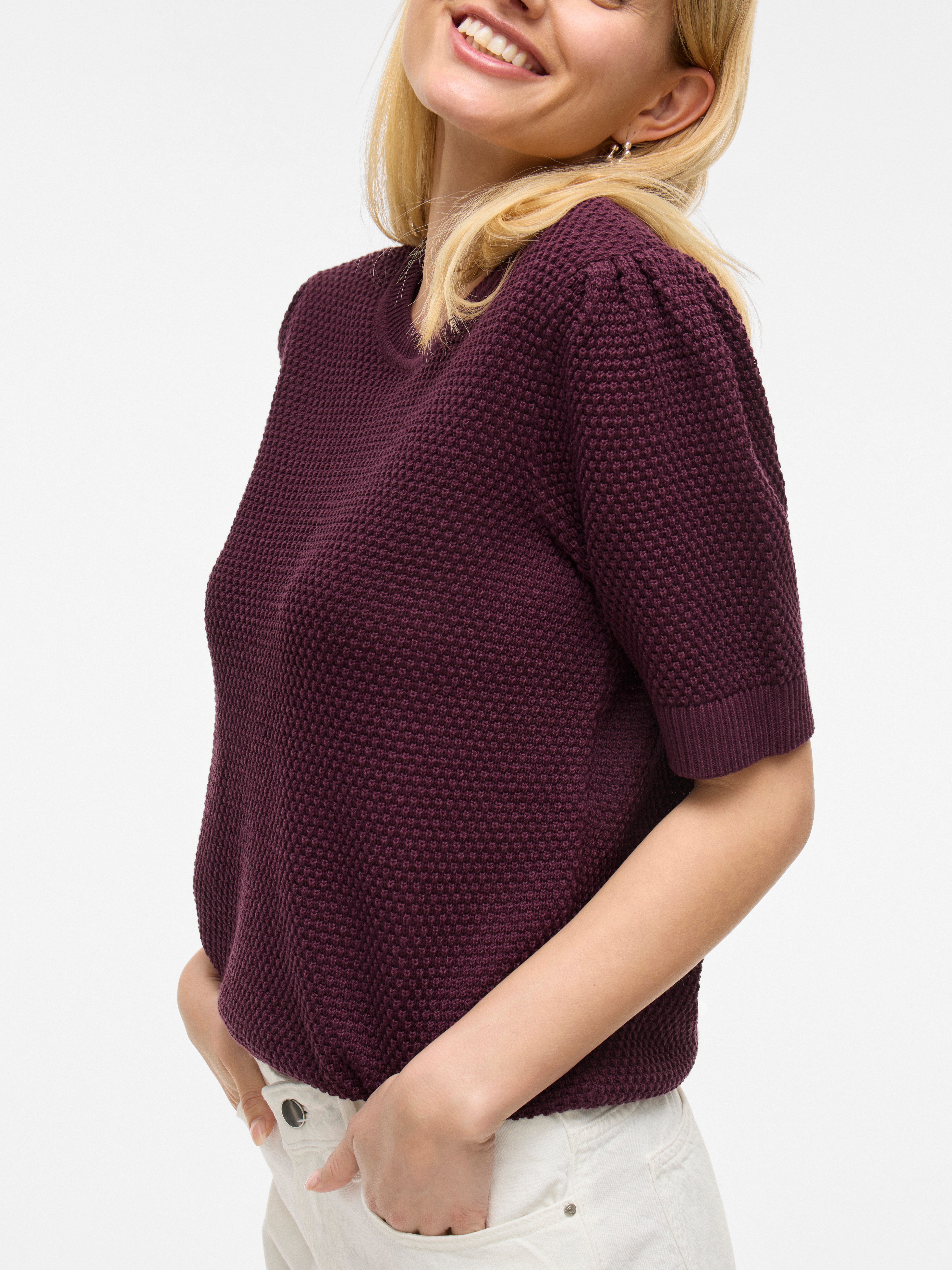 Thumbnail - Vila Kurzarmpullover "VIDALO O-NECK S/S KNIT TOP - NOOS"