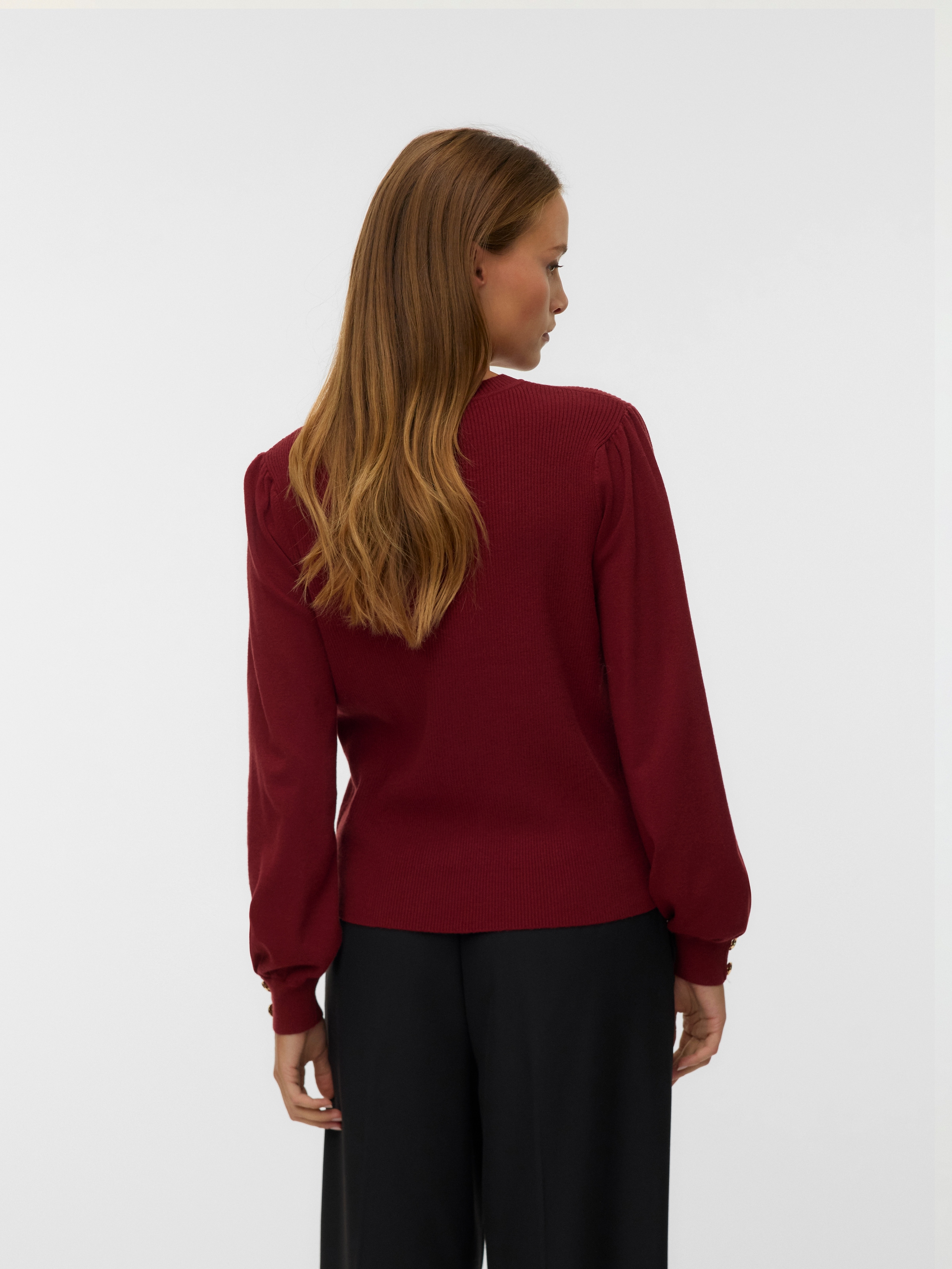 Vero Moda Strickpullover »VMHOLLYKARIS LS O-NECK PULLOVER BOO«