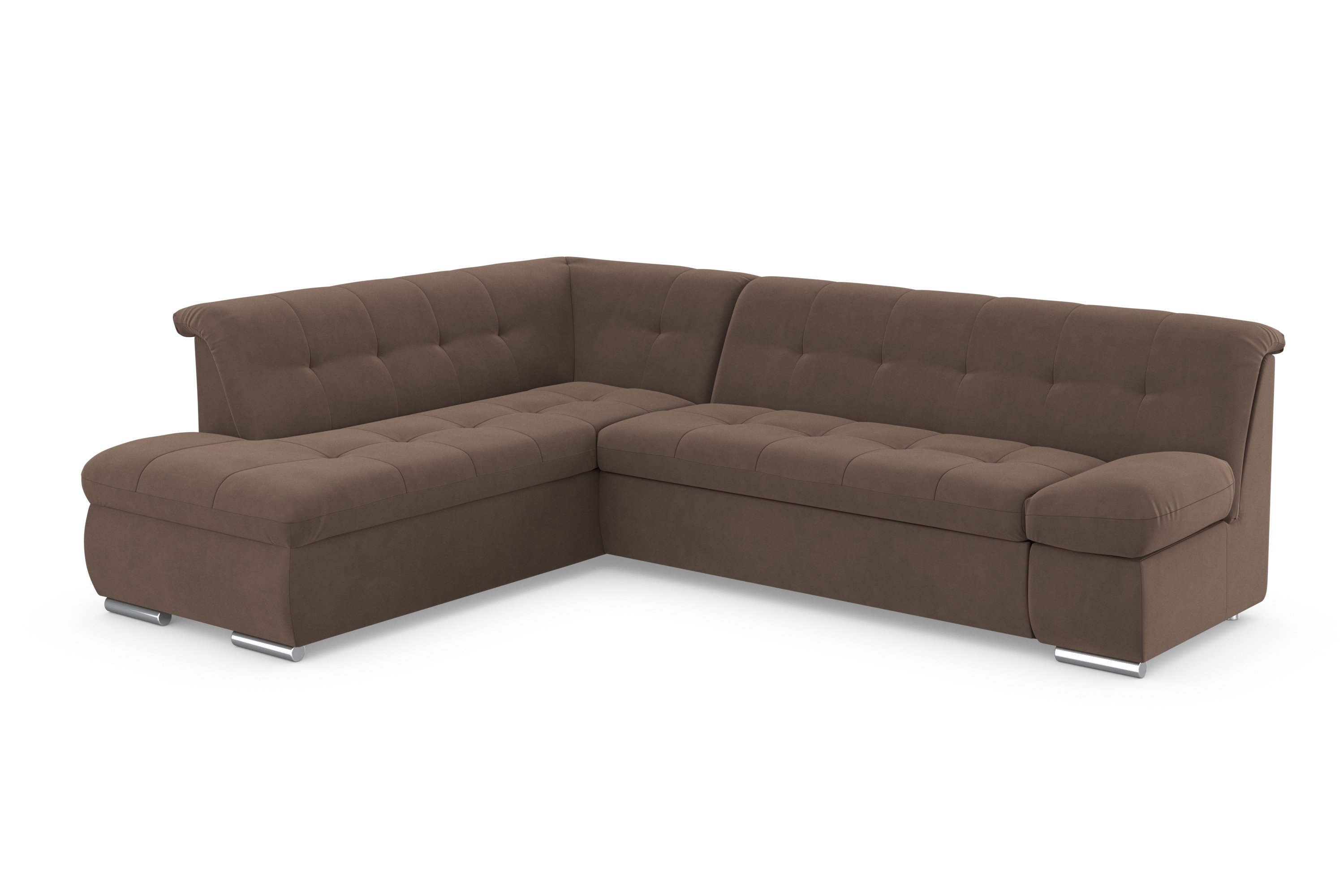 DOMO collection Ecksofa "MONA 271x213 cm, modern und komfortabel" whlw. mit Bett- und Armlehnfunktion, L-Form