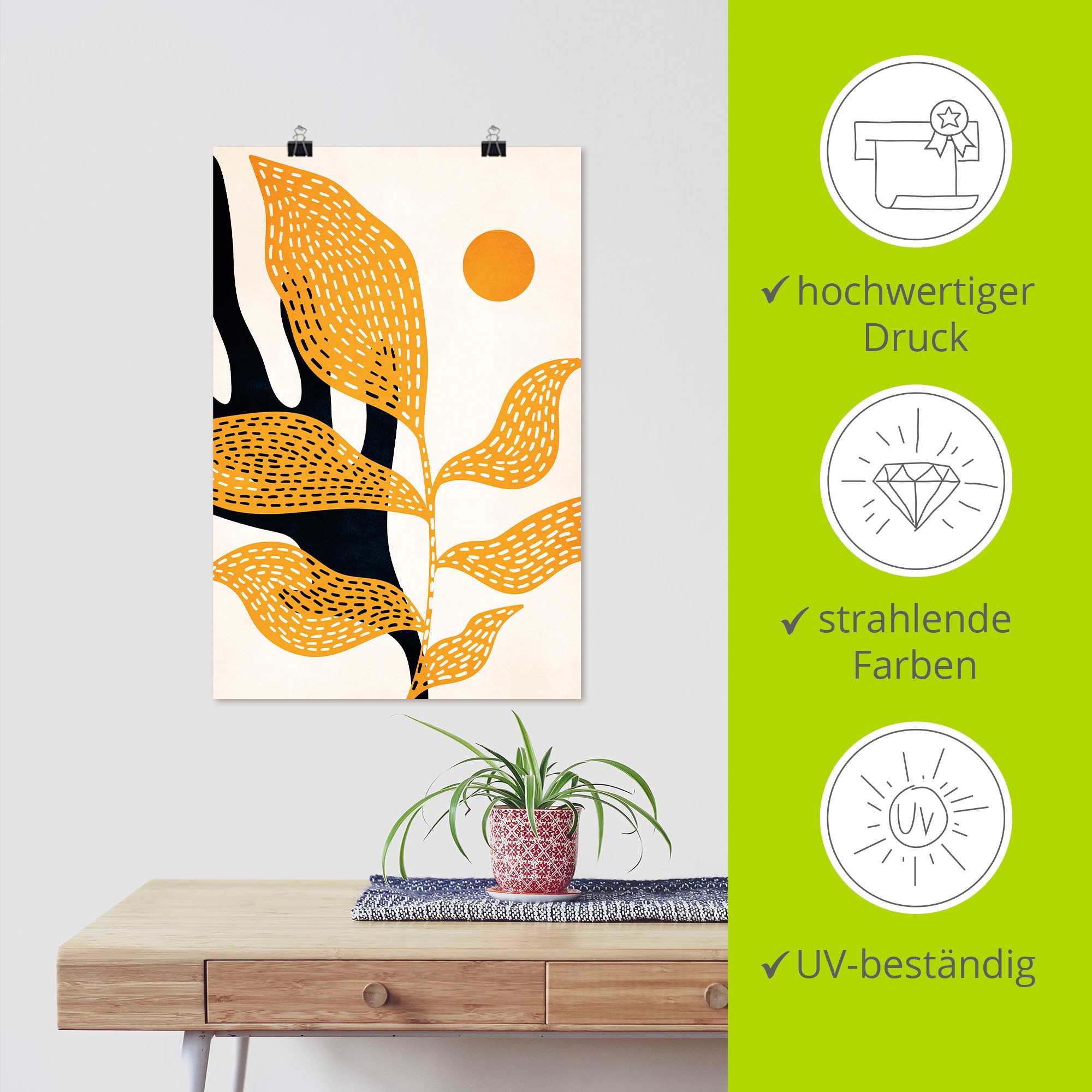 Artland Wandbild »Van Gogh`s Garten«, Blätterbilder, (1 St.), als Leinwandbild, Poster in verschied. Größen