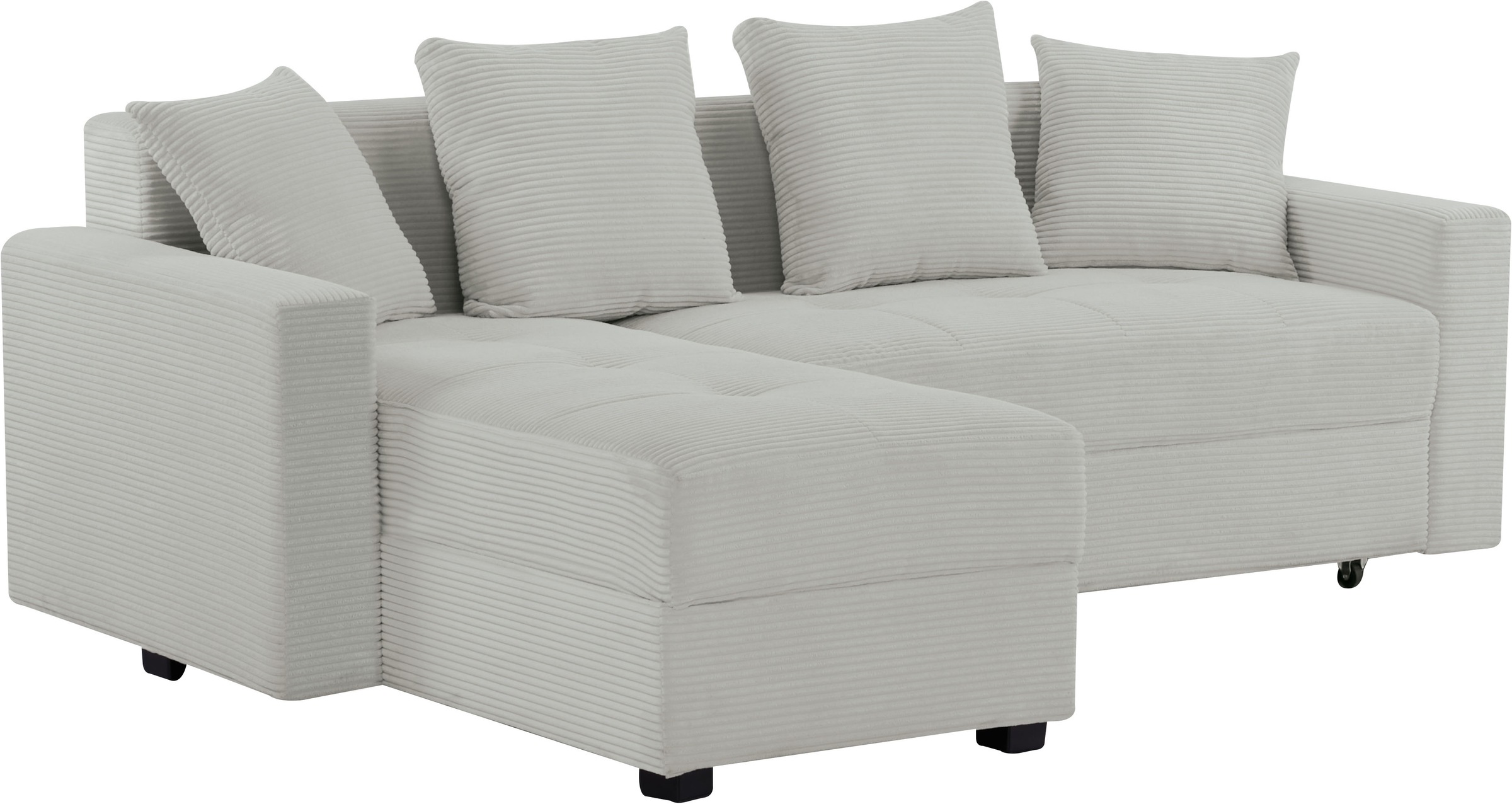 Thumbnail - Ecksofa "KILLAM, 217 cm, L-Form, mit Schlaffunktion u. Bettkasten" Schlaffunktion u. Bettkasten, links/rechts, Cord und ...