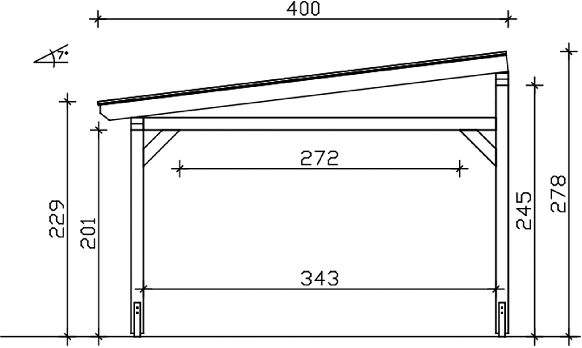 Skanholz Terrassendach »Siena« Leimholz