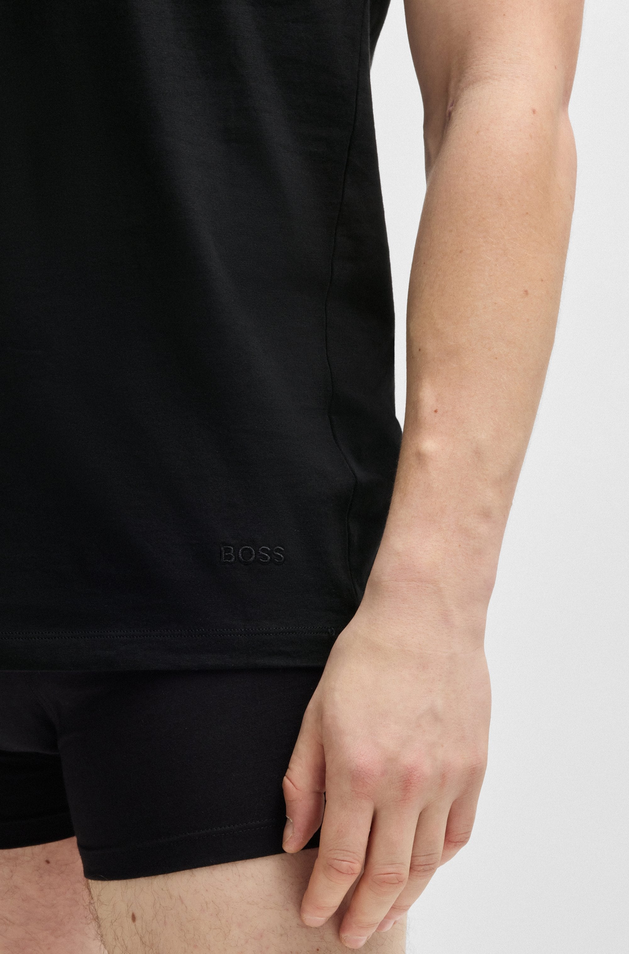 BOSS Unterhemd »Tank Top 3P CO«, (Packung, 3 St.), mit Rippbündchen
