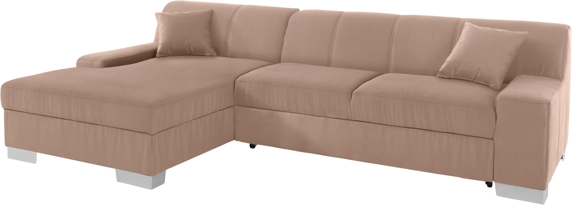 DOMO collection Ecksofa "Pilar L-Form", mit Ottomane, wahlweise mit Bettfun günstig online kaufen