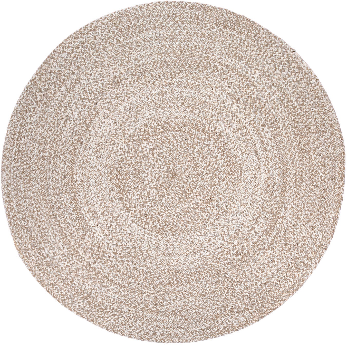 Paco Home 1100000002199 "Viborg 595" rund 13 mm Höhe Jute, Modern, Boho, Handgefertigter Natur-Teppich
