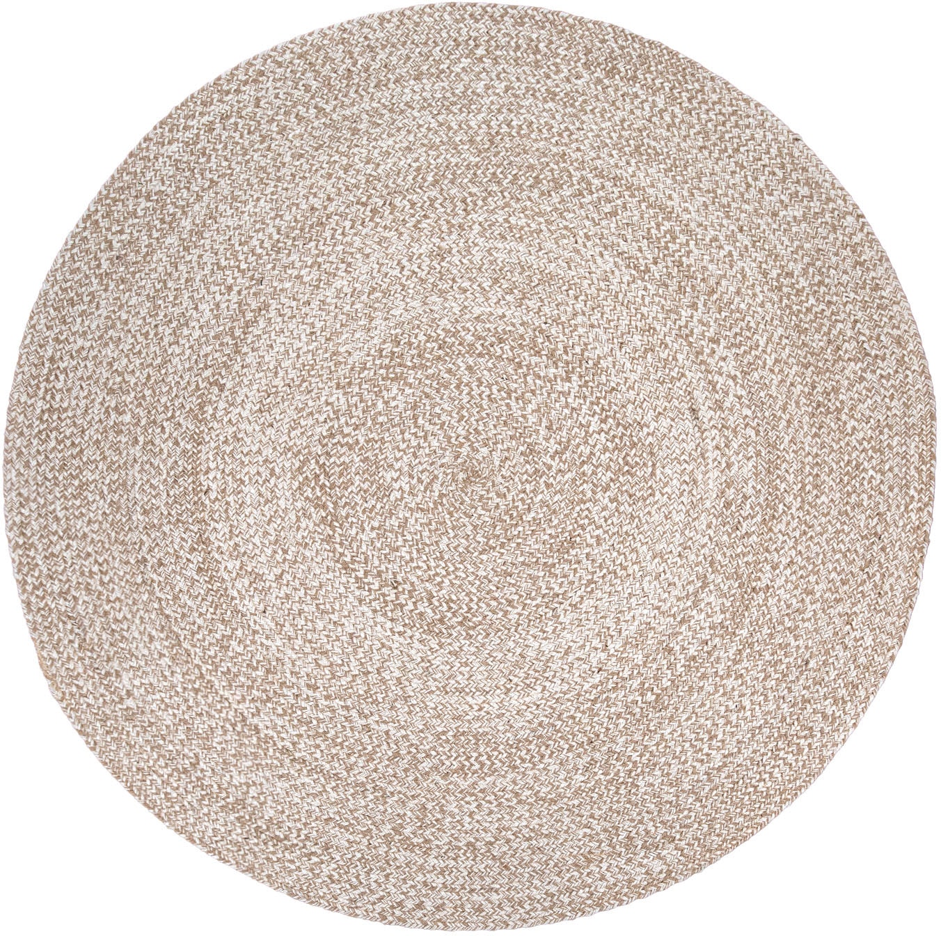 Paco Home "Viborg 595" rund 13 mm Höhe Jute, Modern, Boho, Handgefertigter Natur-Teppich